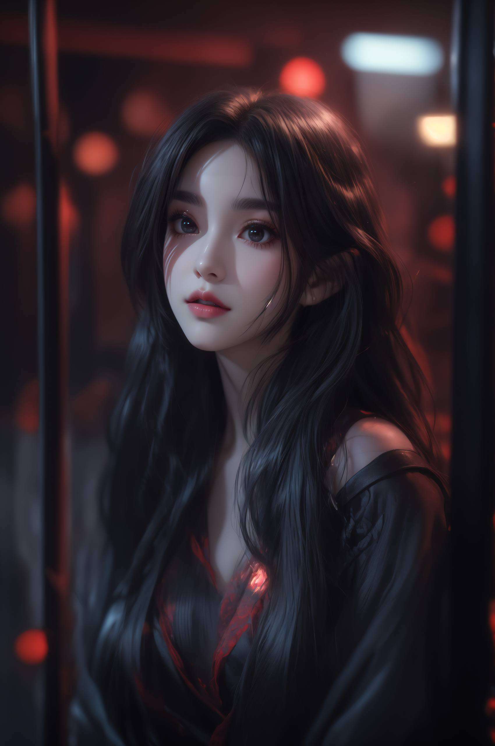 这幅国漫美女古风画作高清巴巴塔壁纸无水印