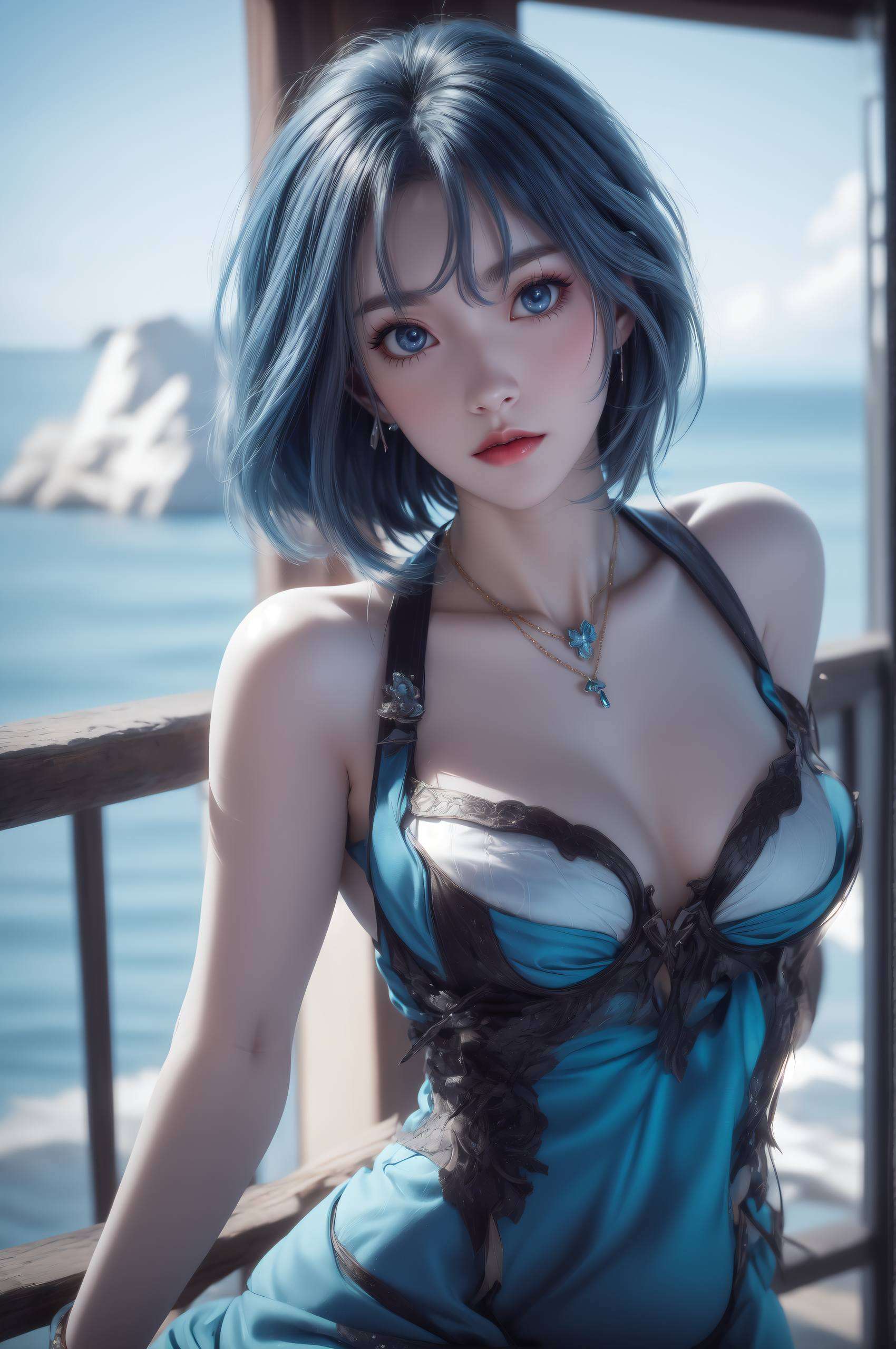 每一朵花瓣都仿佛在呼吸女主的眼神中流露出智慧与温柔