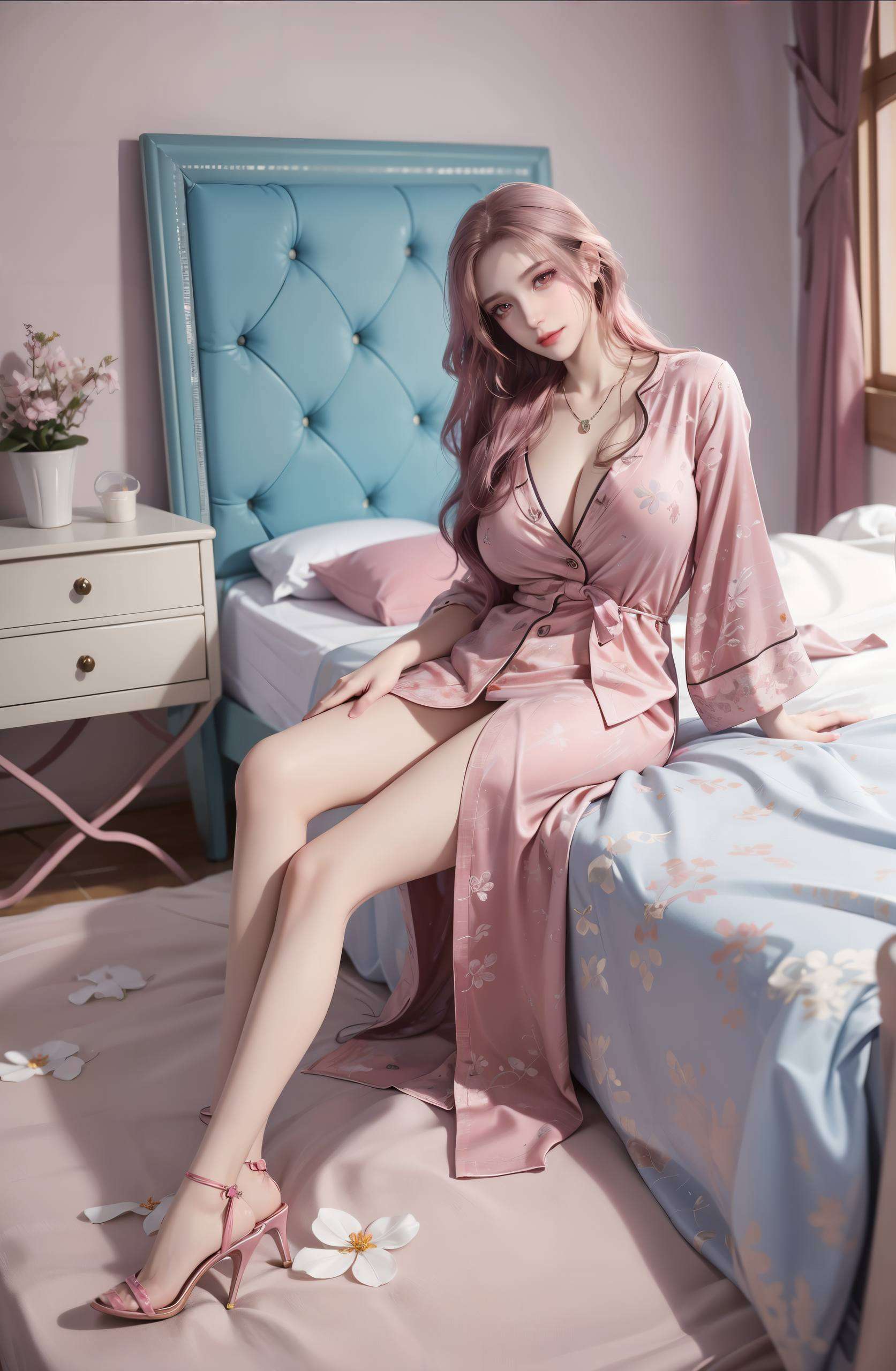 这张独特的AI绘画角色笑容素材让这张壁纸成为你平板上的视觉盛宴