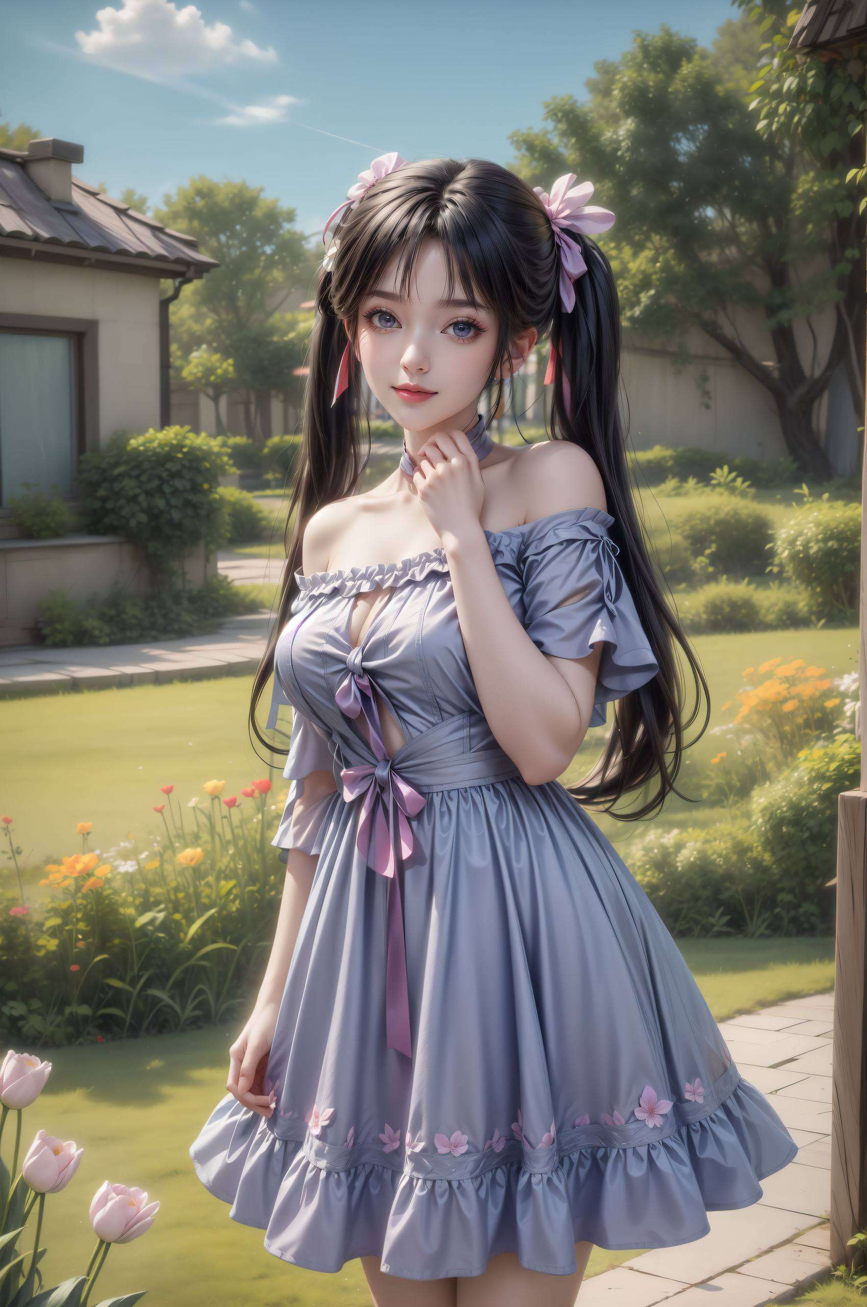 这张绿色立体苹果桌面图片清新自然的色调与碧瑶的活泼形象相得益彰