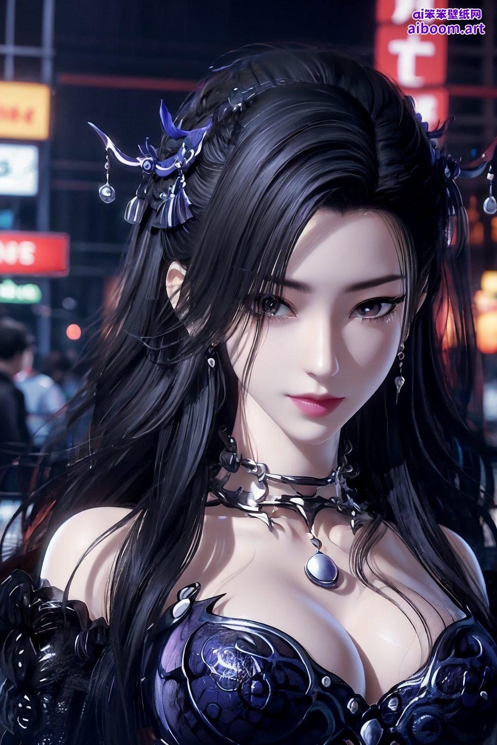 以独特的格纹设计映衬出古风美女的韵味潮女妖的形象生动传神