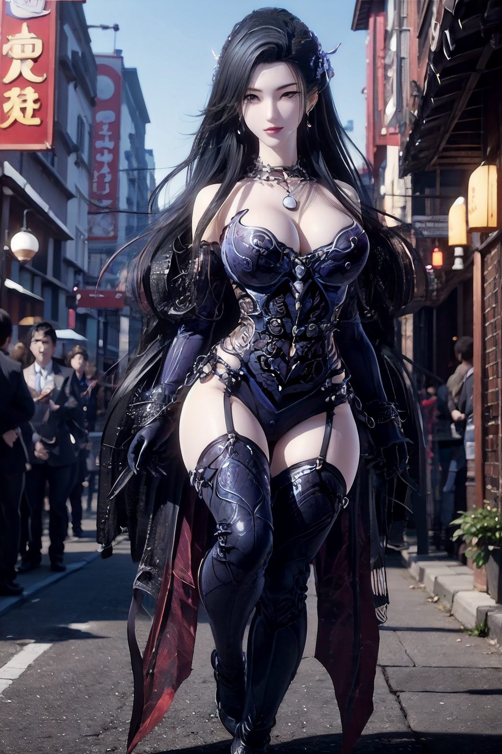 为你的电脑桌面增添一抹独特的风采这张《潮女妖动态壁纸》将抽象线条与电脑国漫美女完美融合