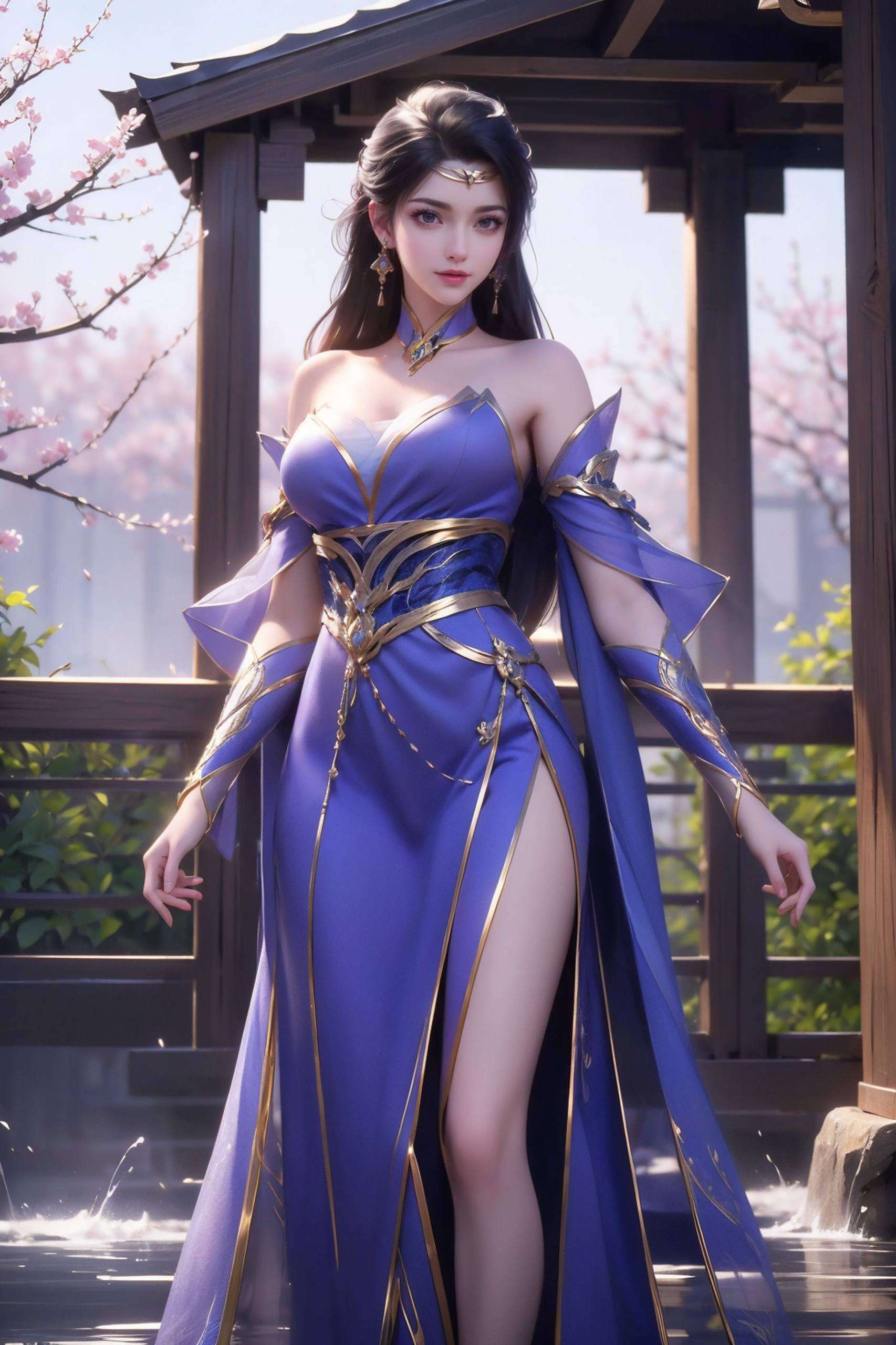 条纹iPhone AI美女——楚灵玉动漫版壁纸高清点亮手机屏幕