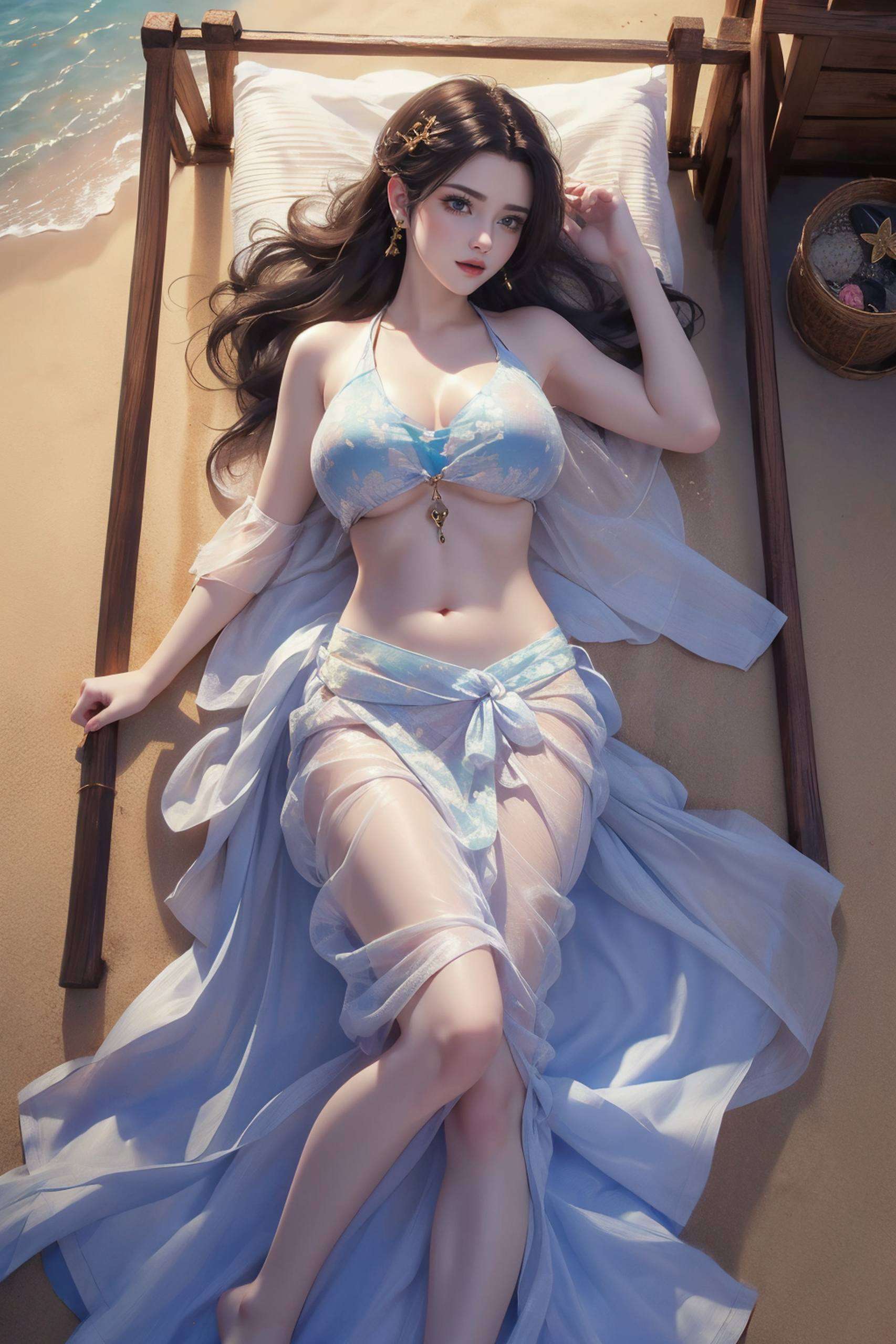 这张AI绘画人物动作参考图壁纸都能感受到蝴蝶翩翩起舞的轻盈与灵动