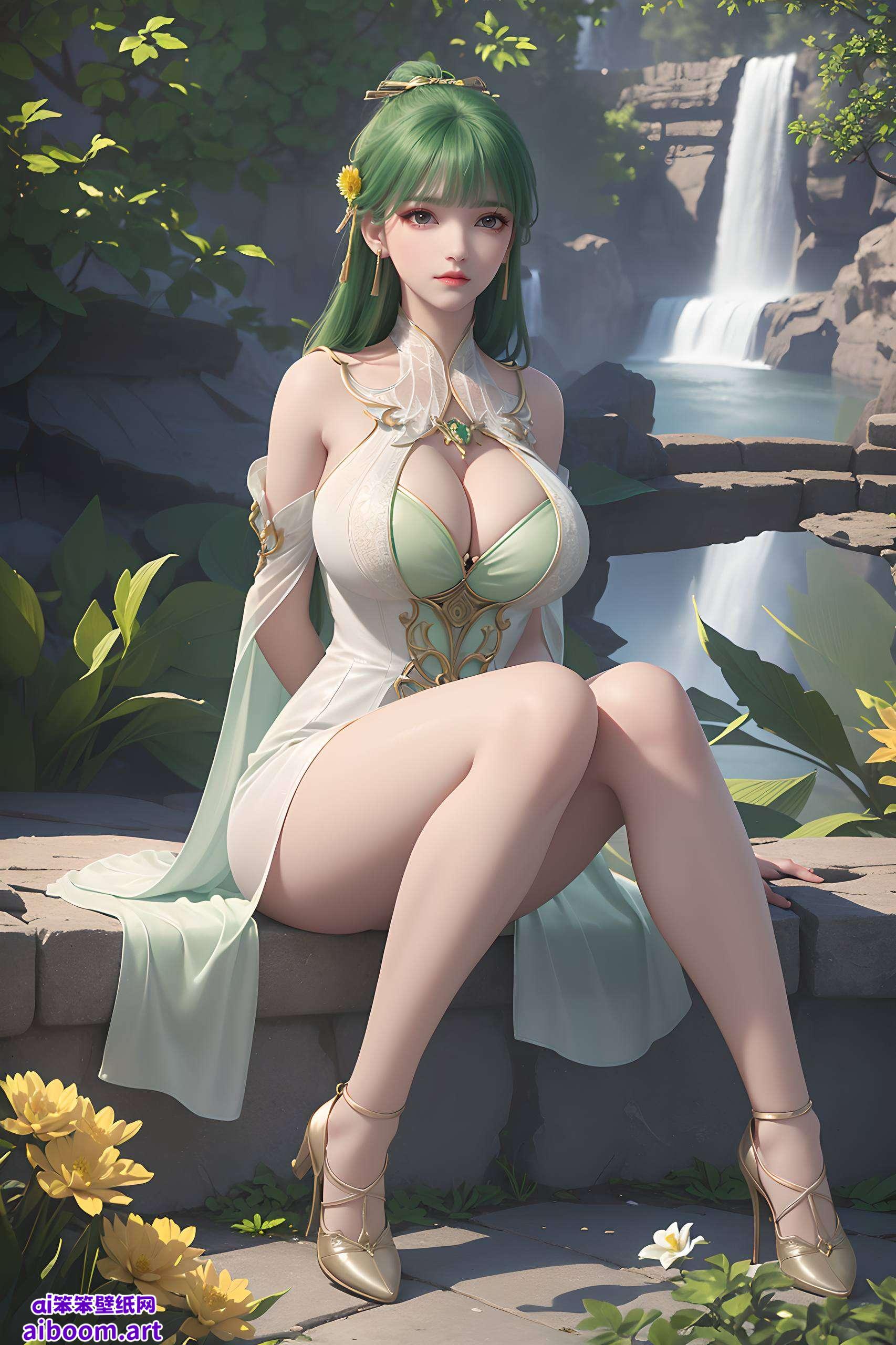 骨骼素材的精细描绘国漫女神芙蕖翩翩起舞