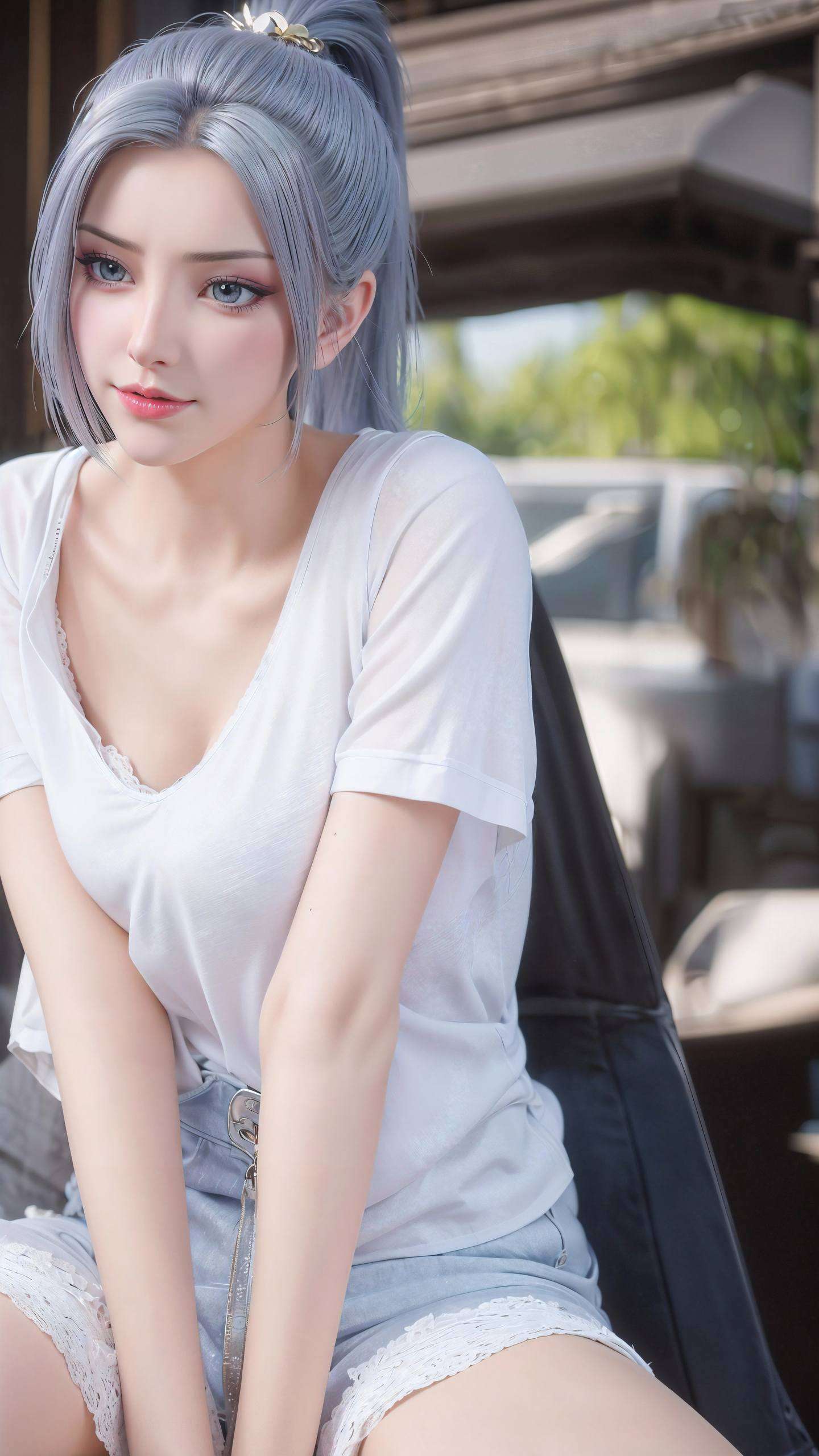 让韩月仿佛从屏幕中跃然而出独特的金属光泽