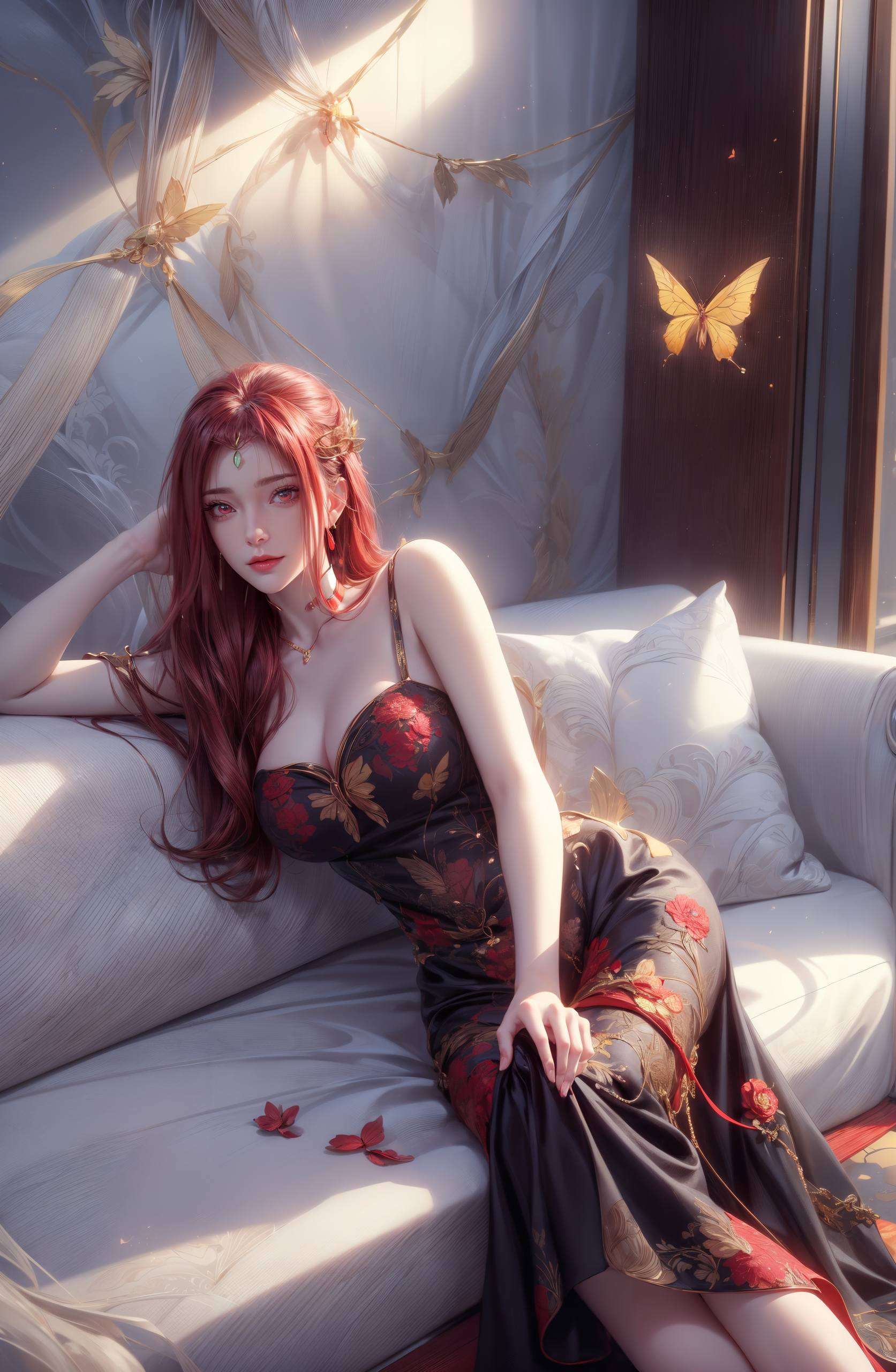 国漫女主的抽象线条之美每一抹色彩都恰到好处