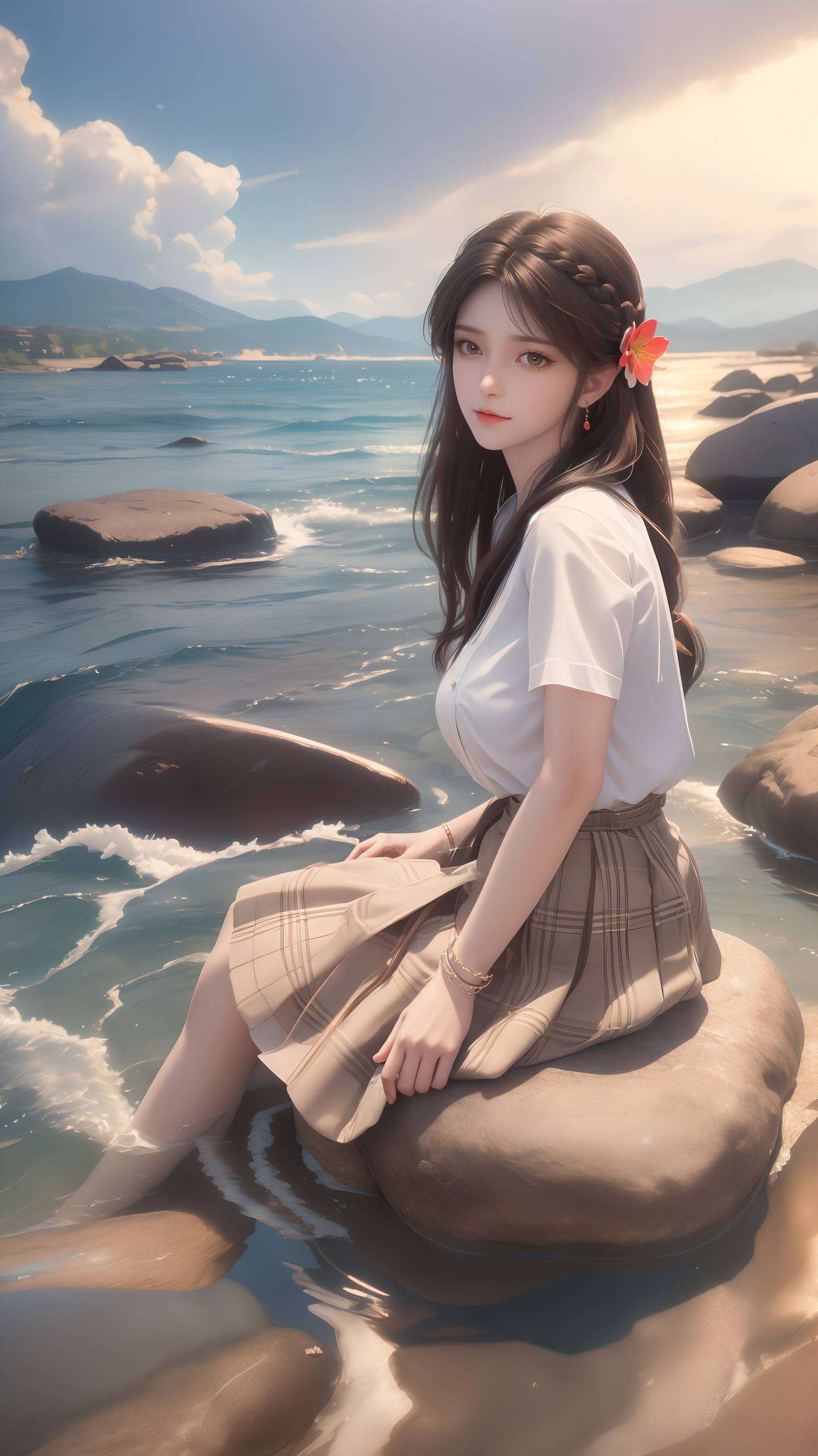 清漪婉约柔美清漪、火灵儿、云曦三位美女国漫角色齐聚一堂