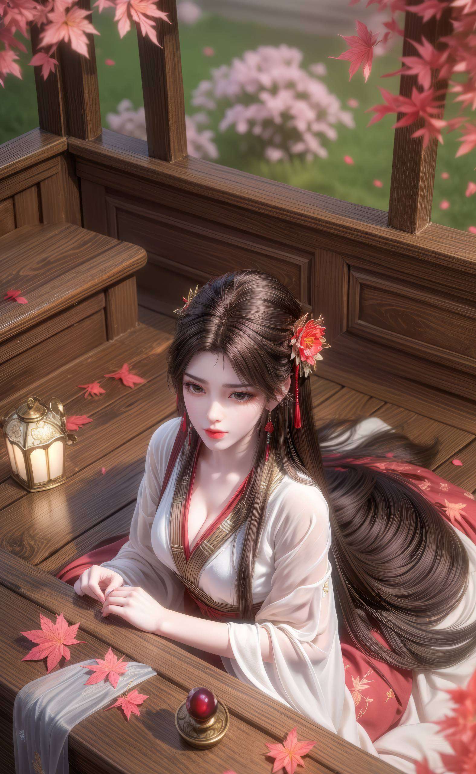 她以花卉环绕唤醒你的手机