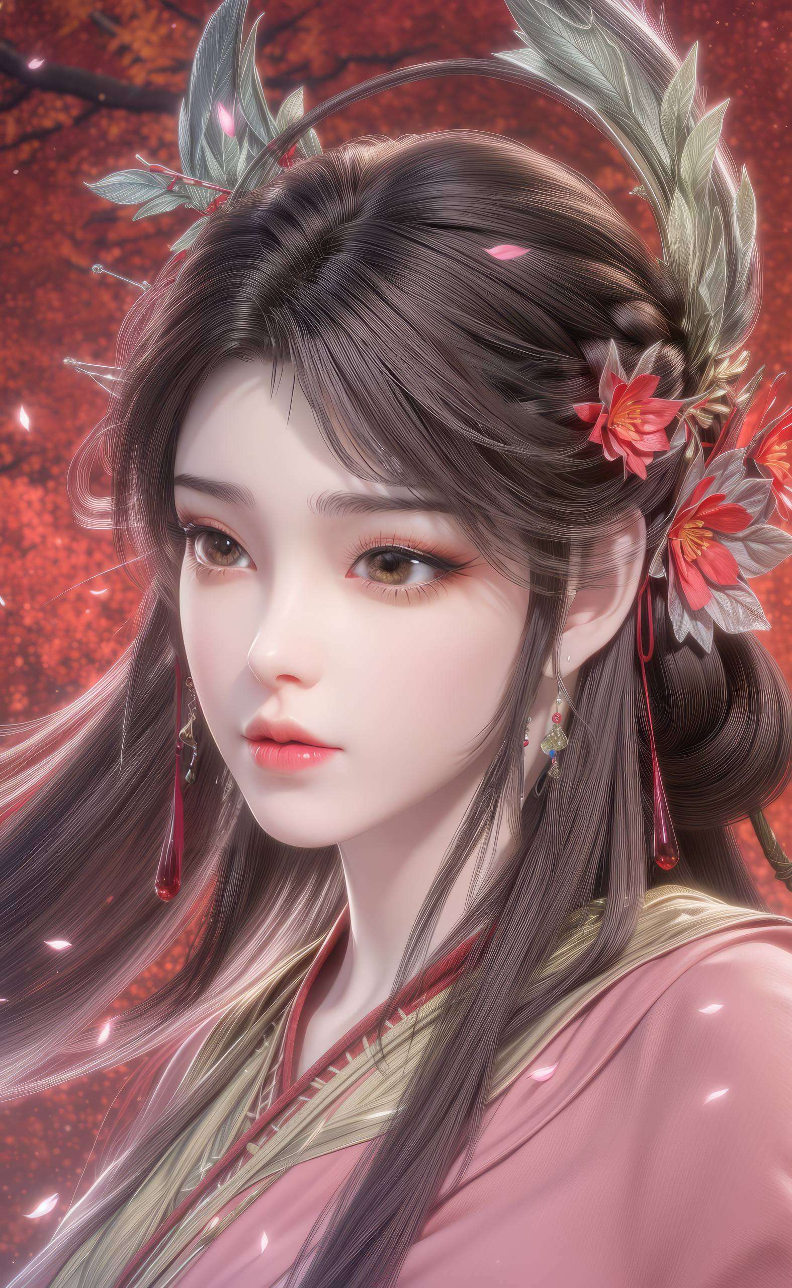 穿梭在缤纷的花海中石浩静静地守护一旁