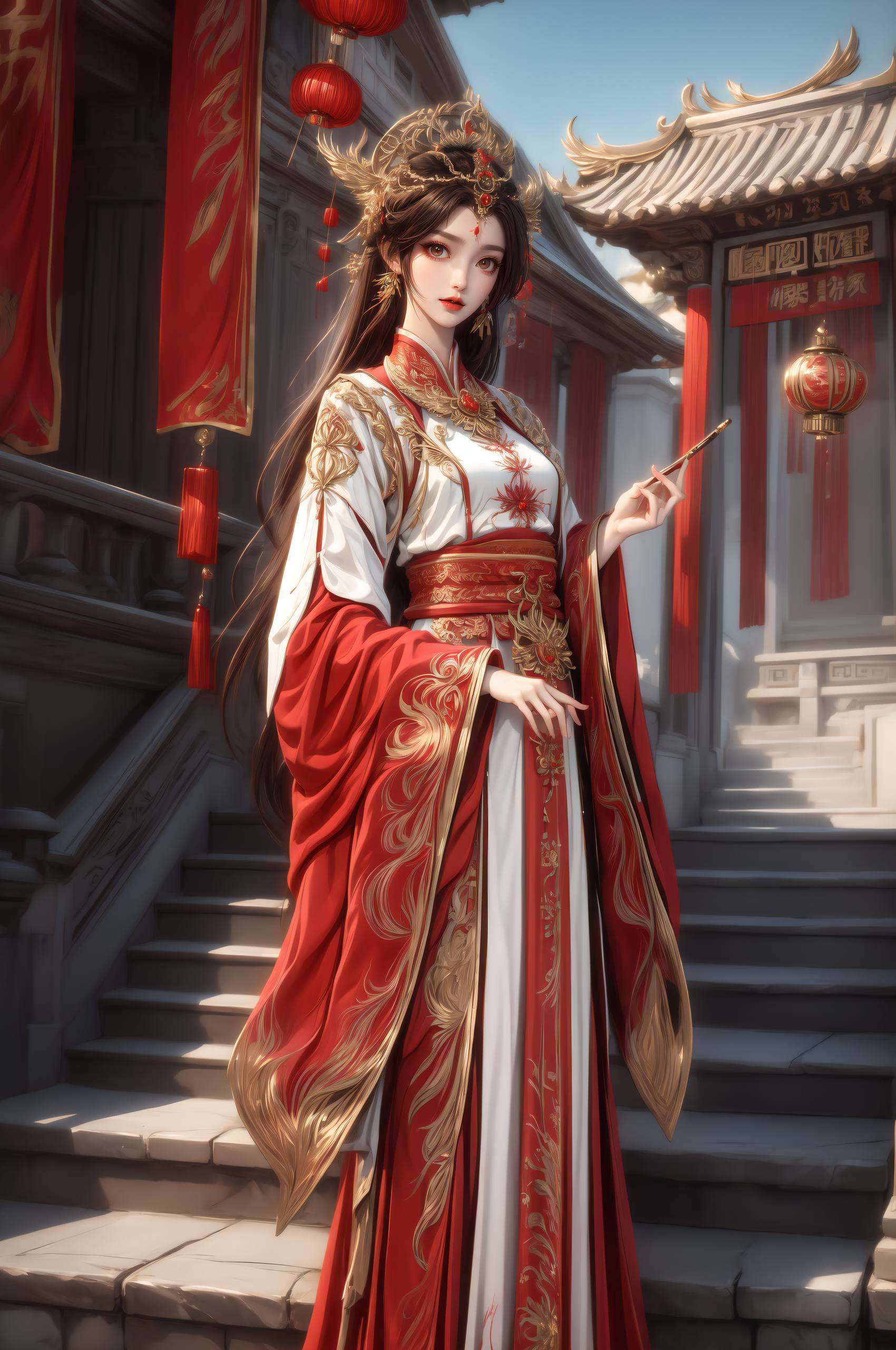 火灵儿小时候的俏皮模样4K高清国漫女主AI壁纸