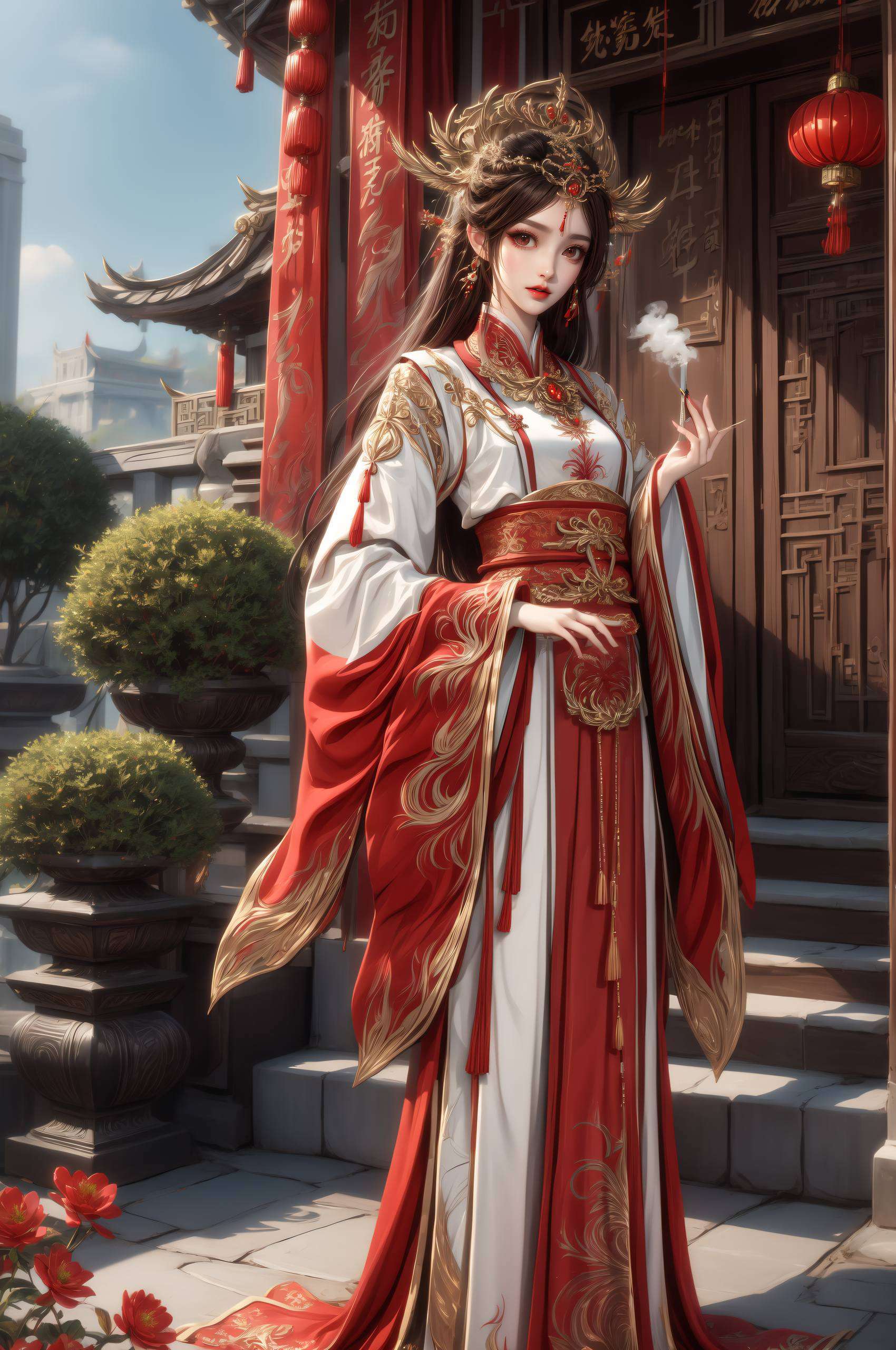 仿佛跃然纸上尽在这张石昊与火灵儿相拥的壁纸中