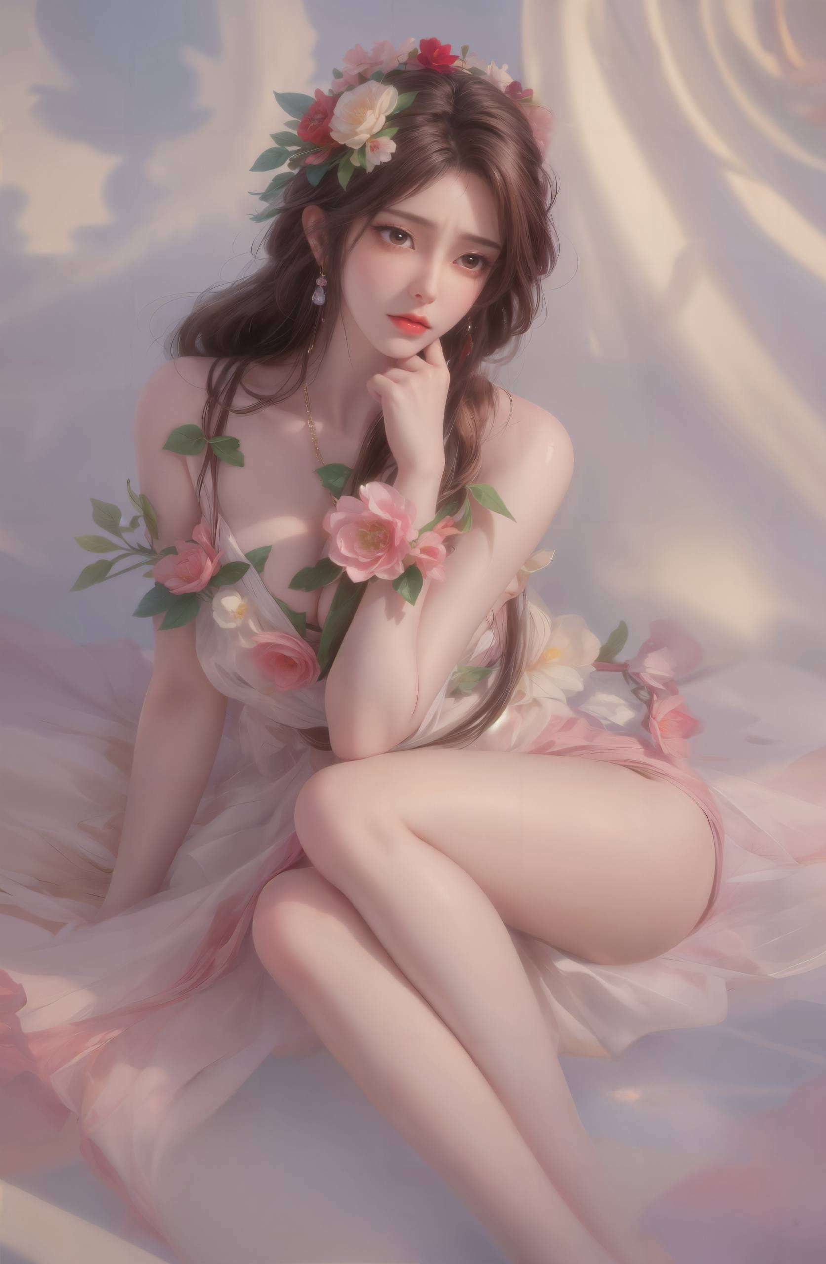 这张竖屏壁纸如油画般细腻全屏AI绘画