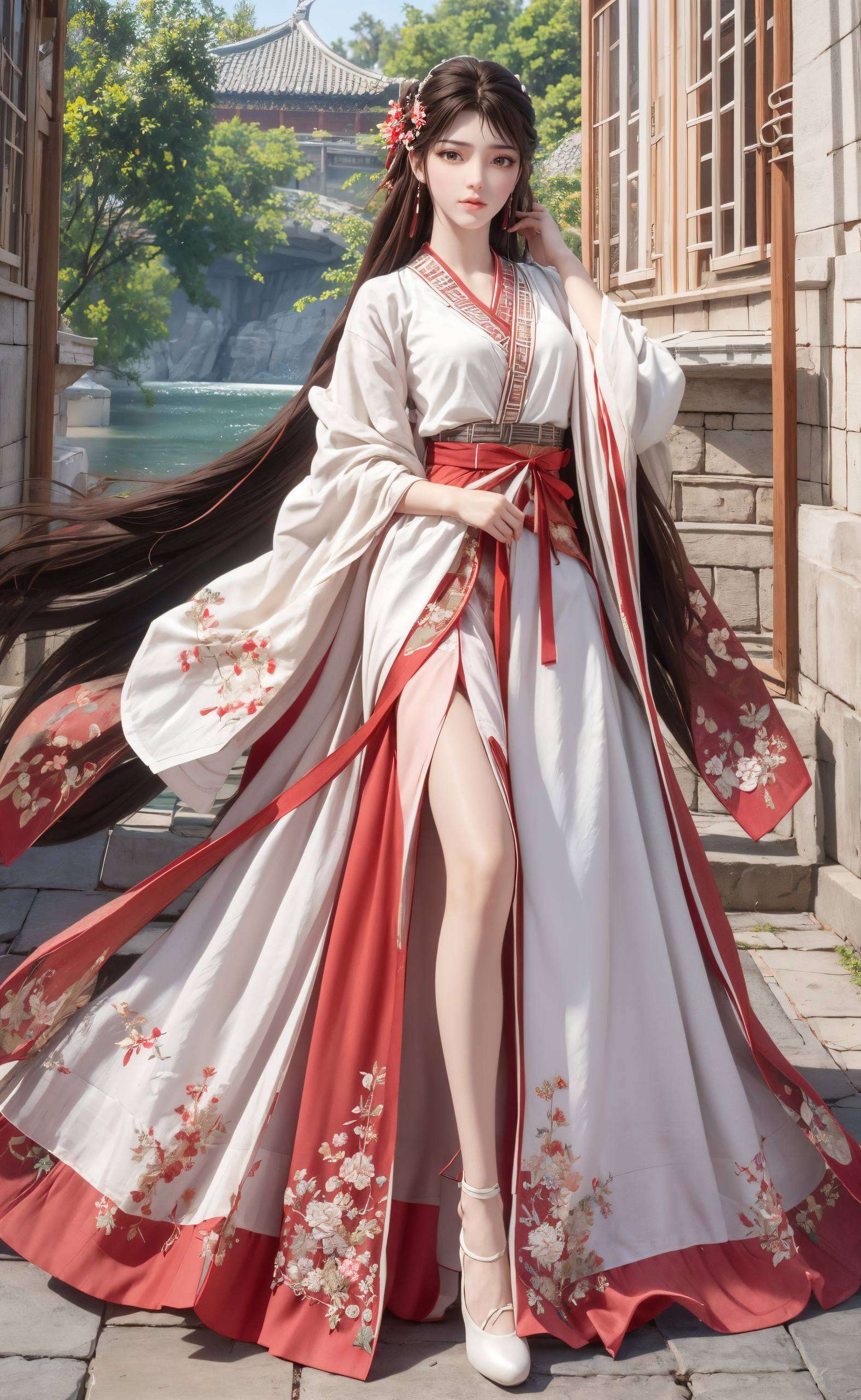 宛如漫画里的精灵身着鲜艳平板壁纸