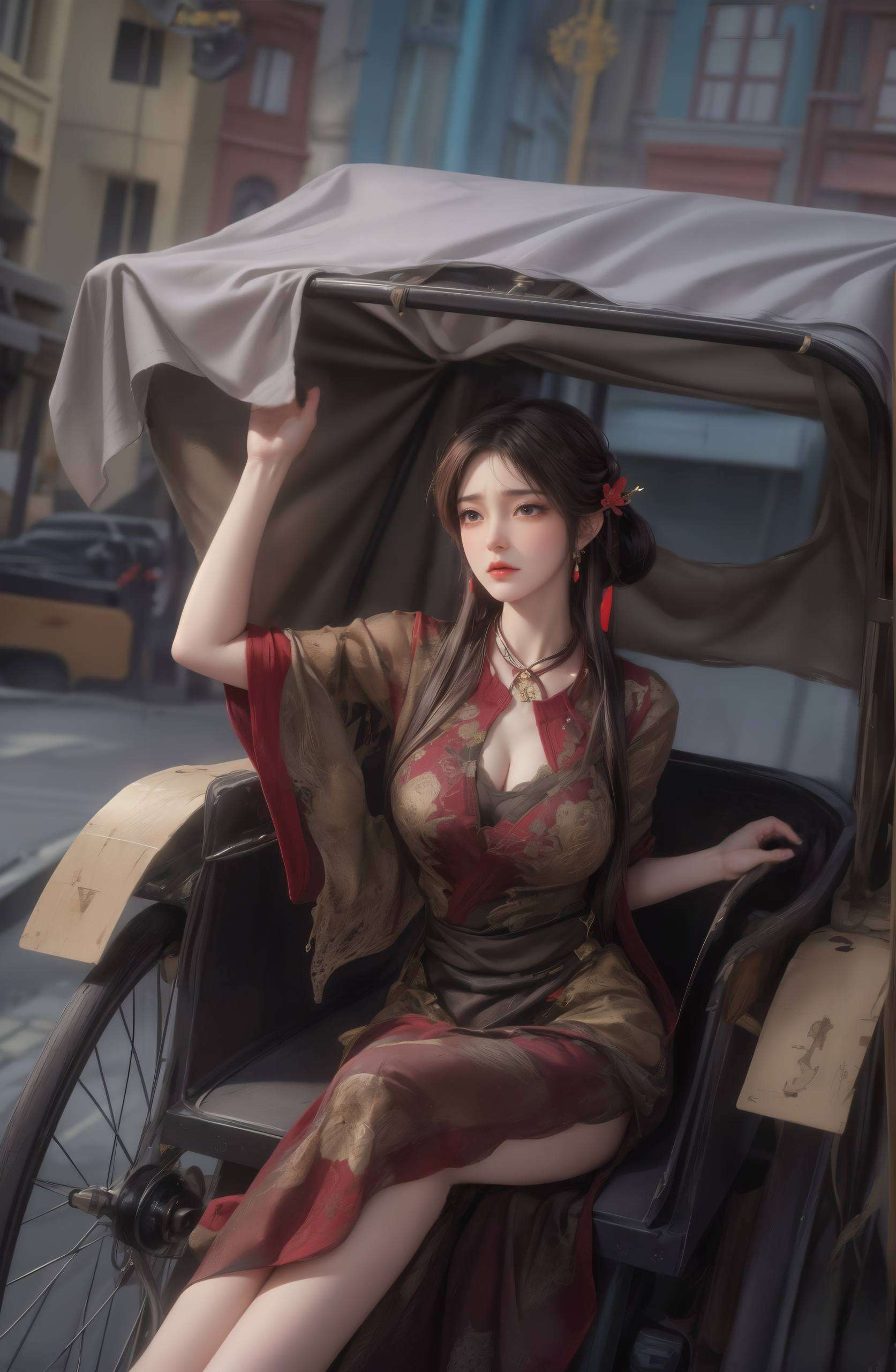 《静态国漫女主ai水彩苹果国漫女神壁纸》——以细腻的水彩笔触描绘火灵儿的灵动身影