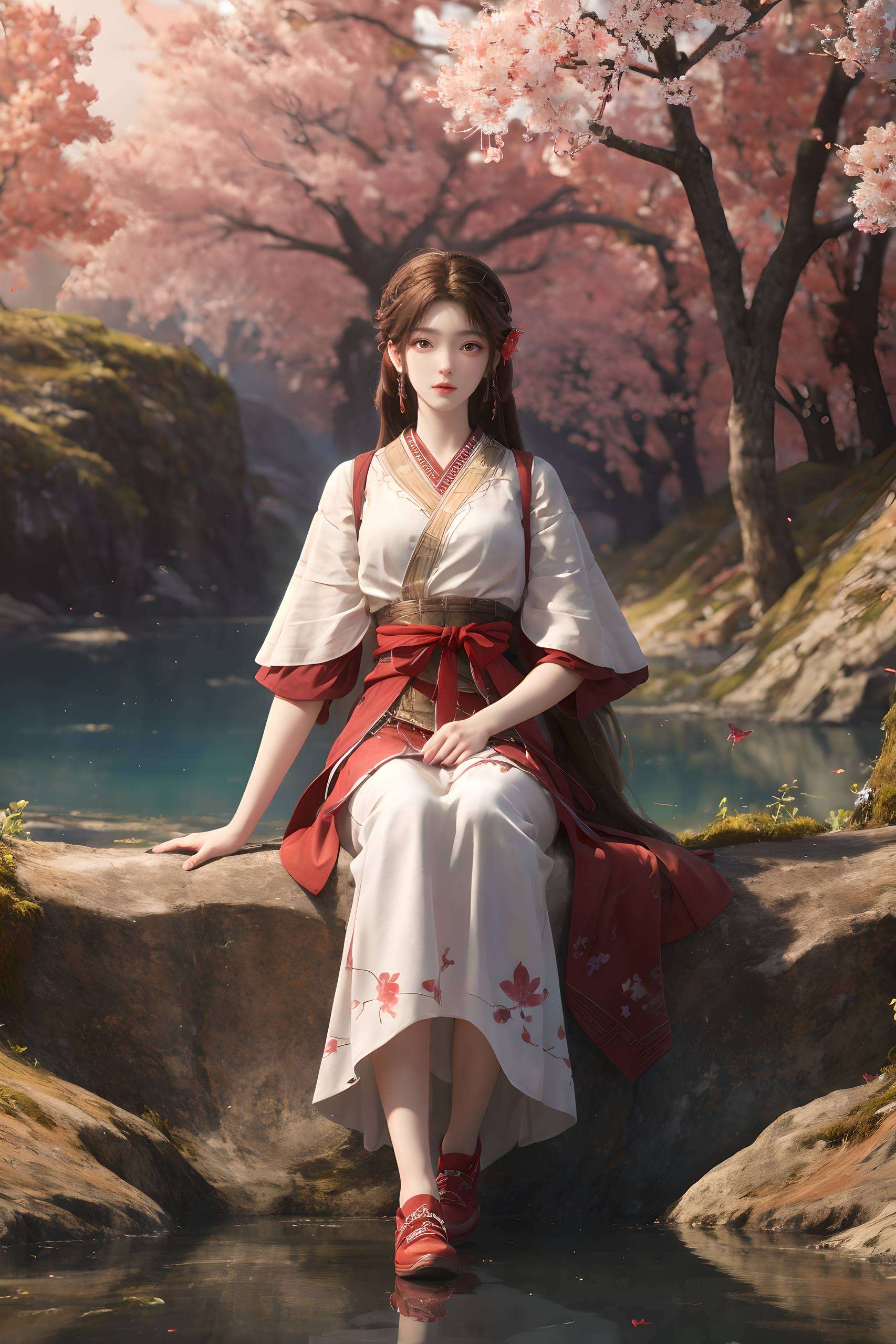 为你的电脑桌面增添一抹古典韵味和清新气息以采桑女火灵儿为主题