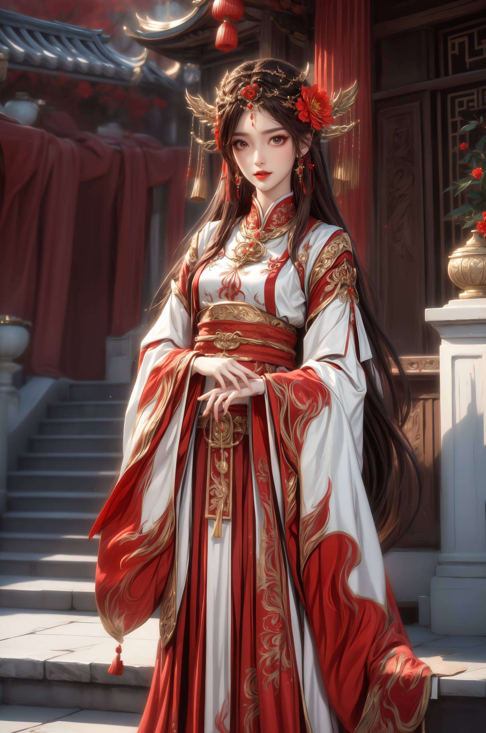 这张以火灵儿沐浴为灵感的壁纸火灵儿的倩影