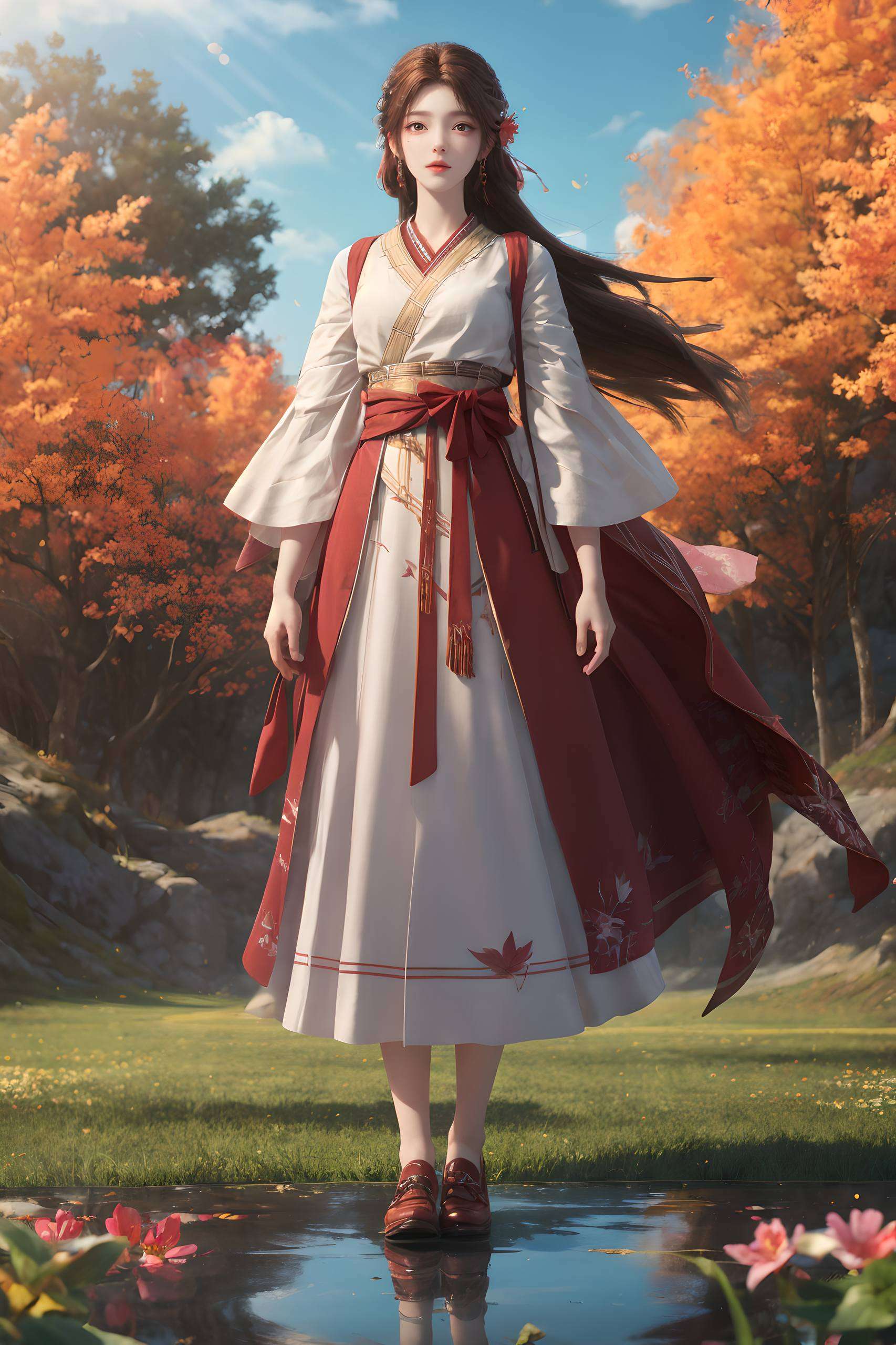 遇见高清壁纸新境界！这张以火灵儿为灵感的国漫女主AI表情素材让你的桌面瞬间焕发活力！