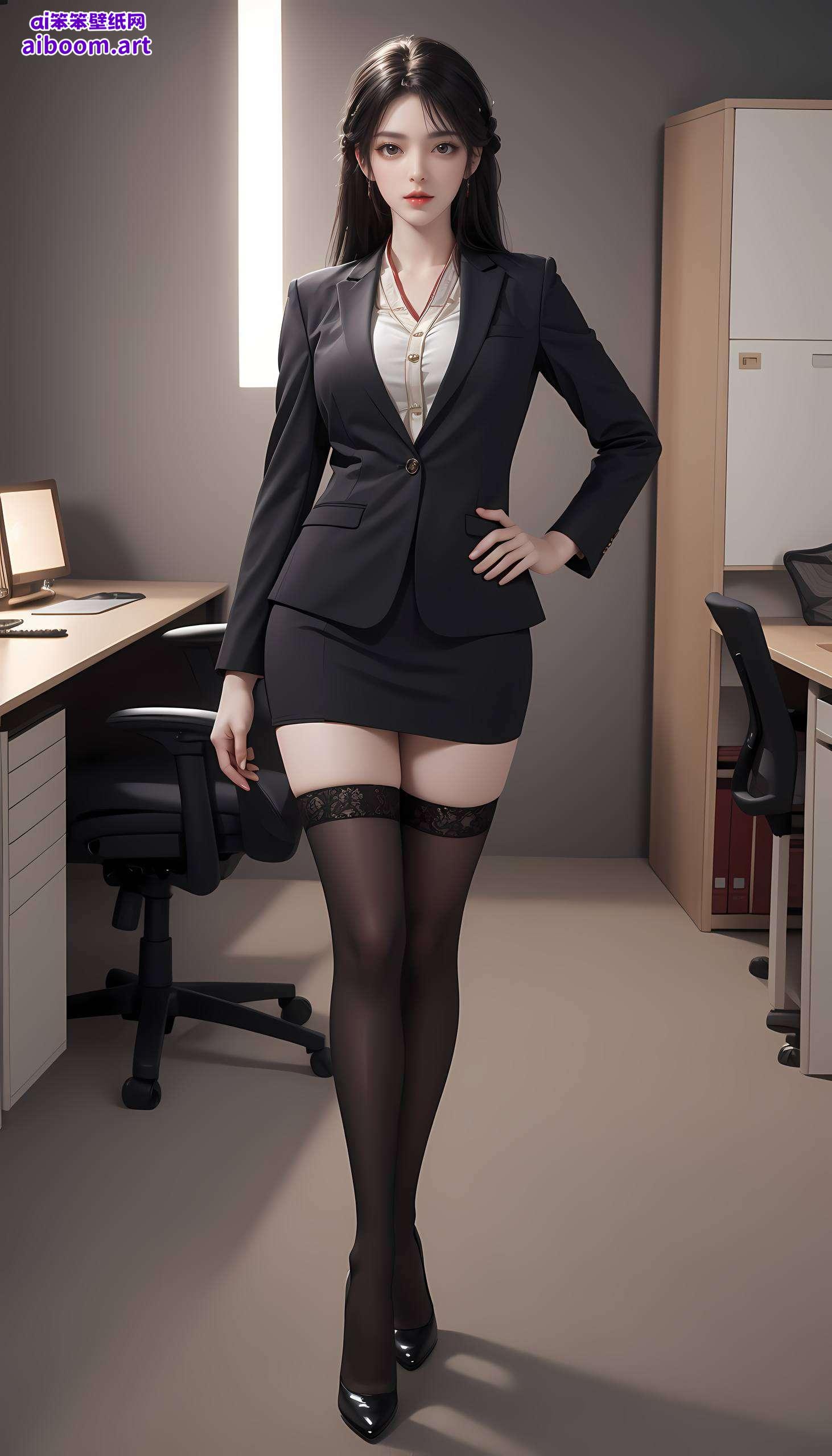 让这位AI绘画的美女骨骼素材跃然于高清壁纸之上