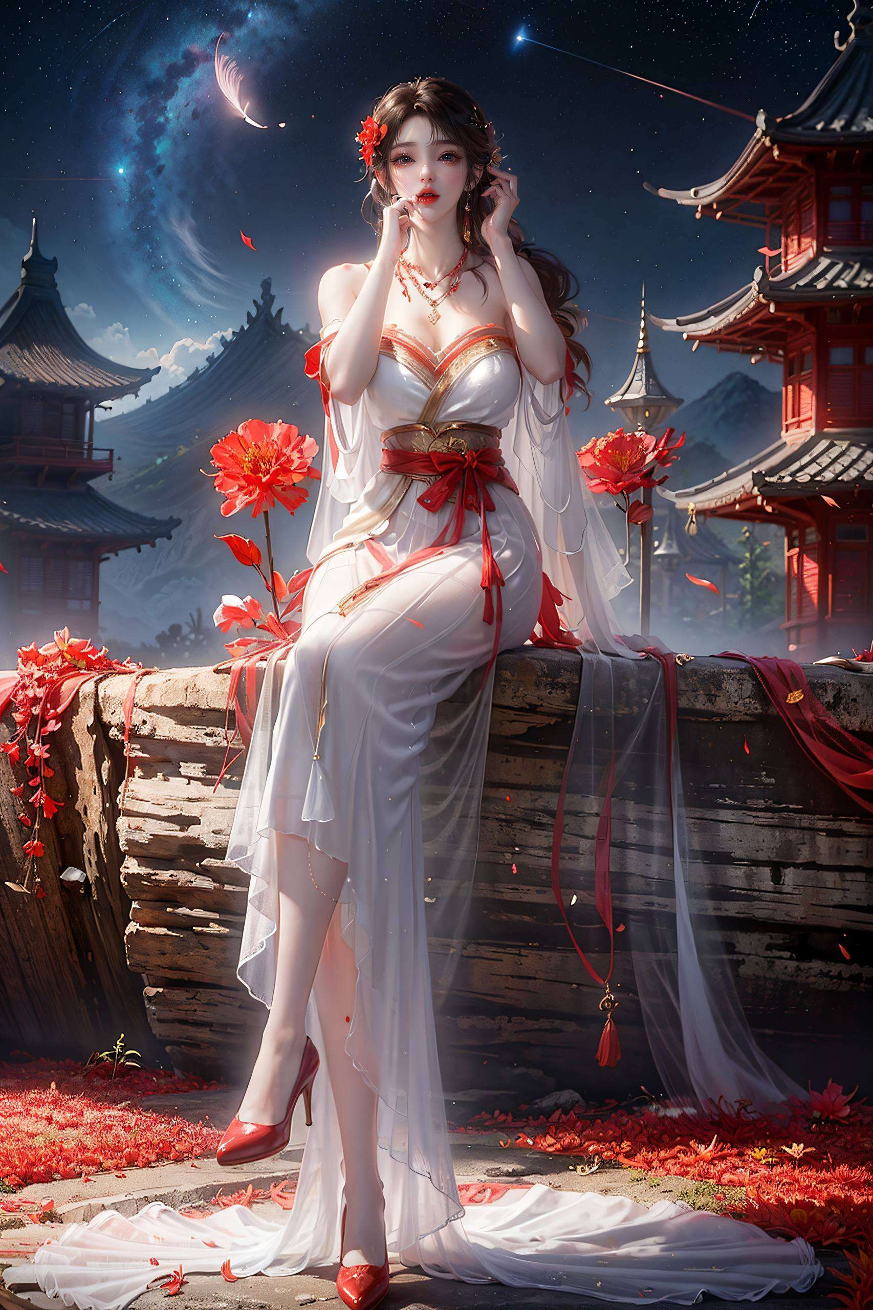 火灵儿与石昊的温馨拥抱高清AI动作素材打造2560p视觉盛宴