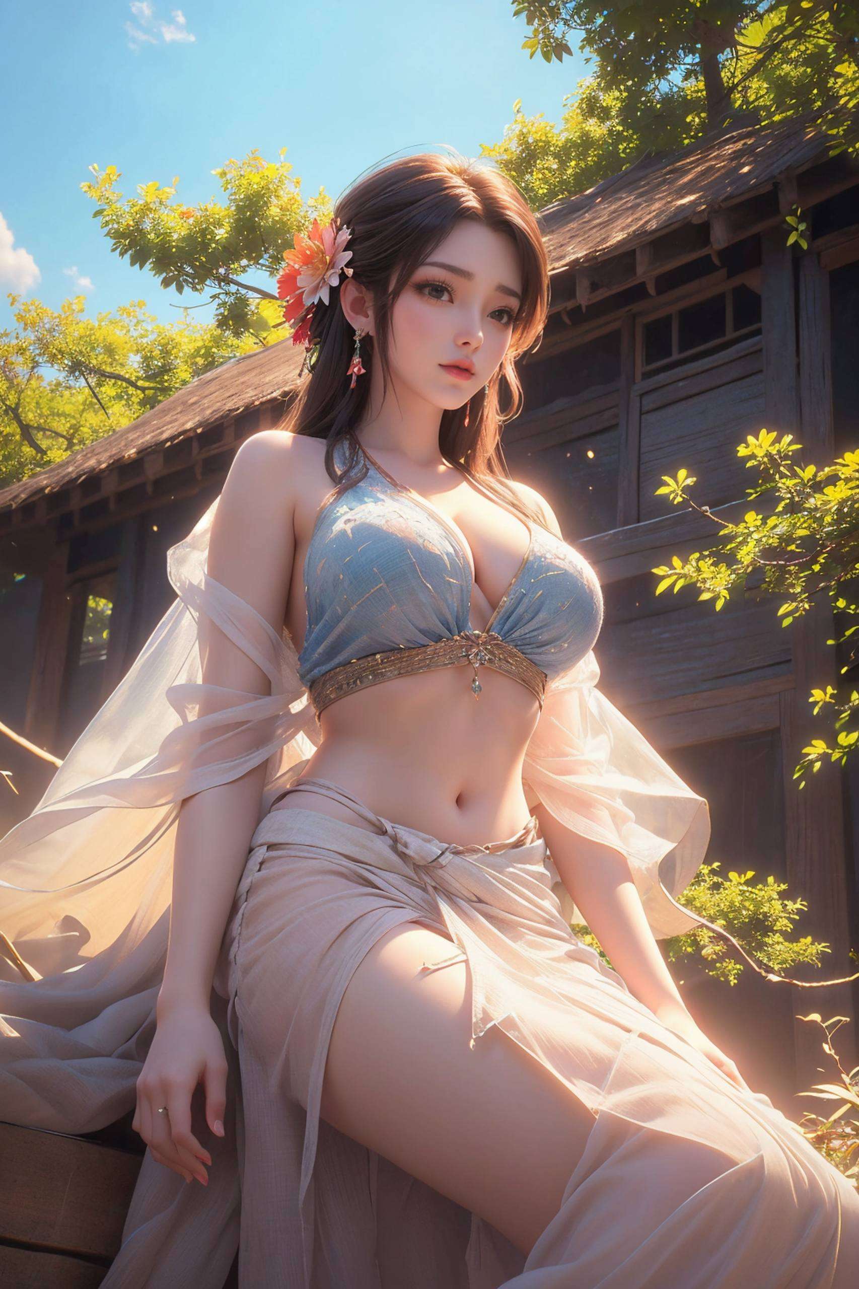 这张石昊火灵儿电脑高清壁纸将国漫女主的灵动与AI技术的细腻完美结合