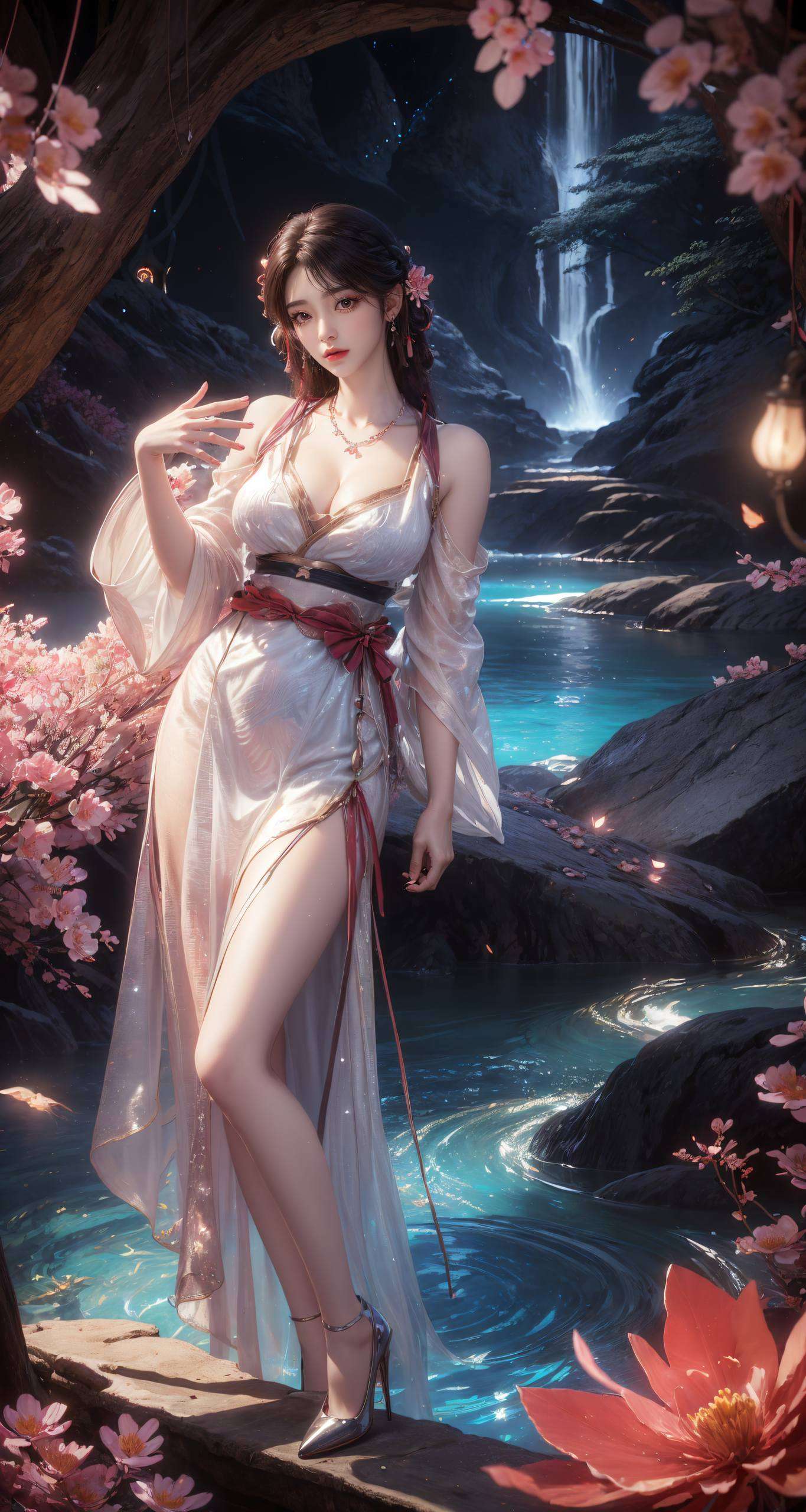 化作一幅唯美壁纸AI绘画动作素材巧妙融合