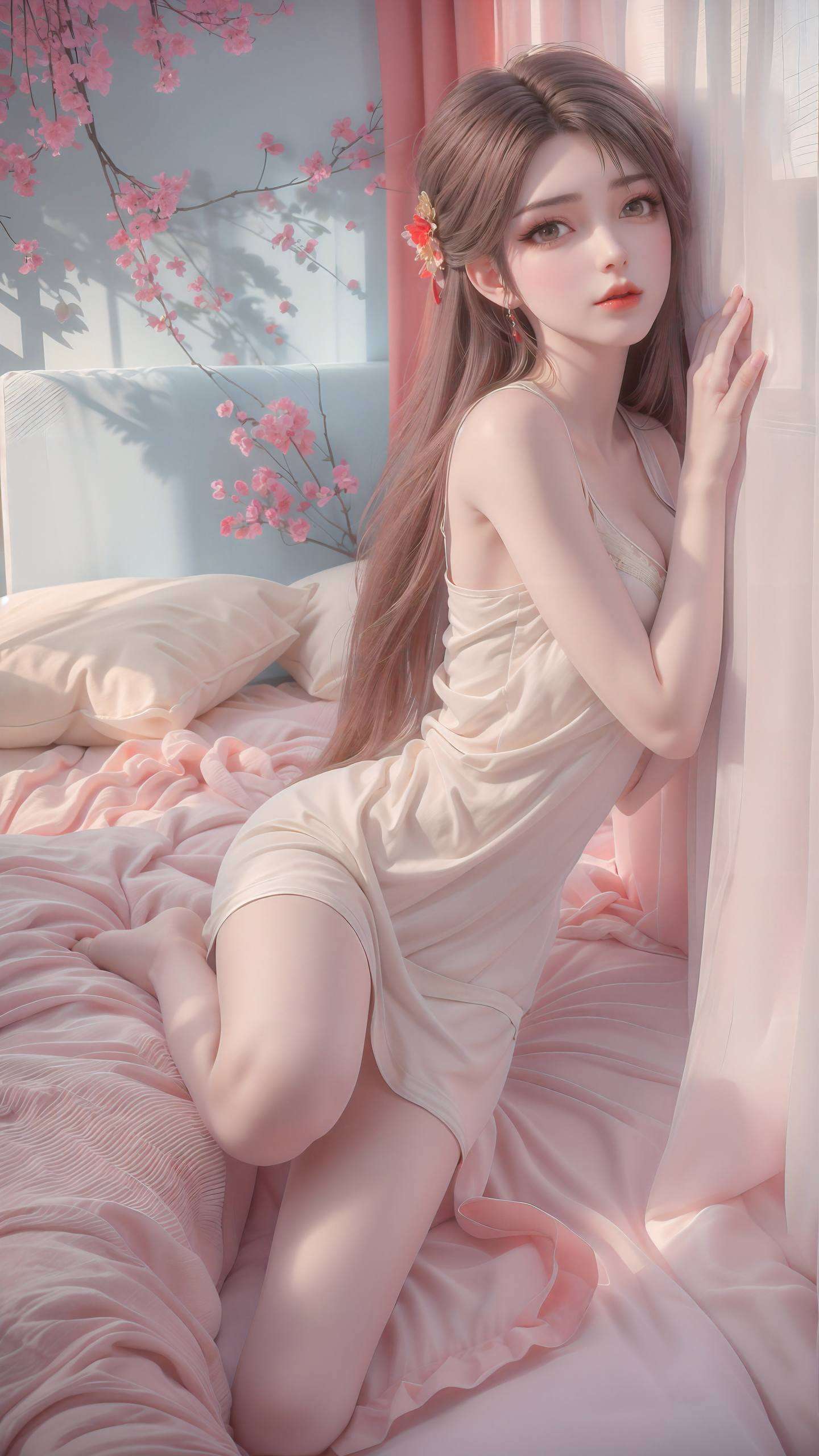 展现了她无与伦比的美丽为你的桌面带来一抹温柔的色彩