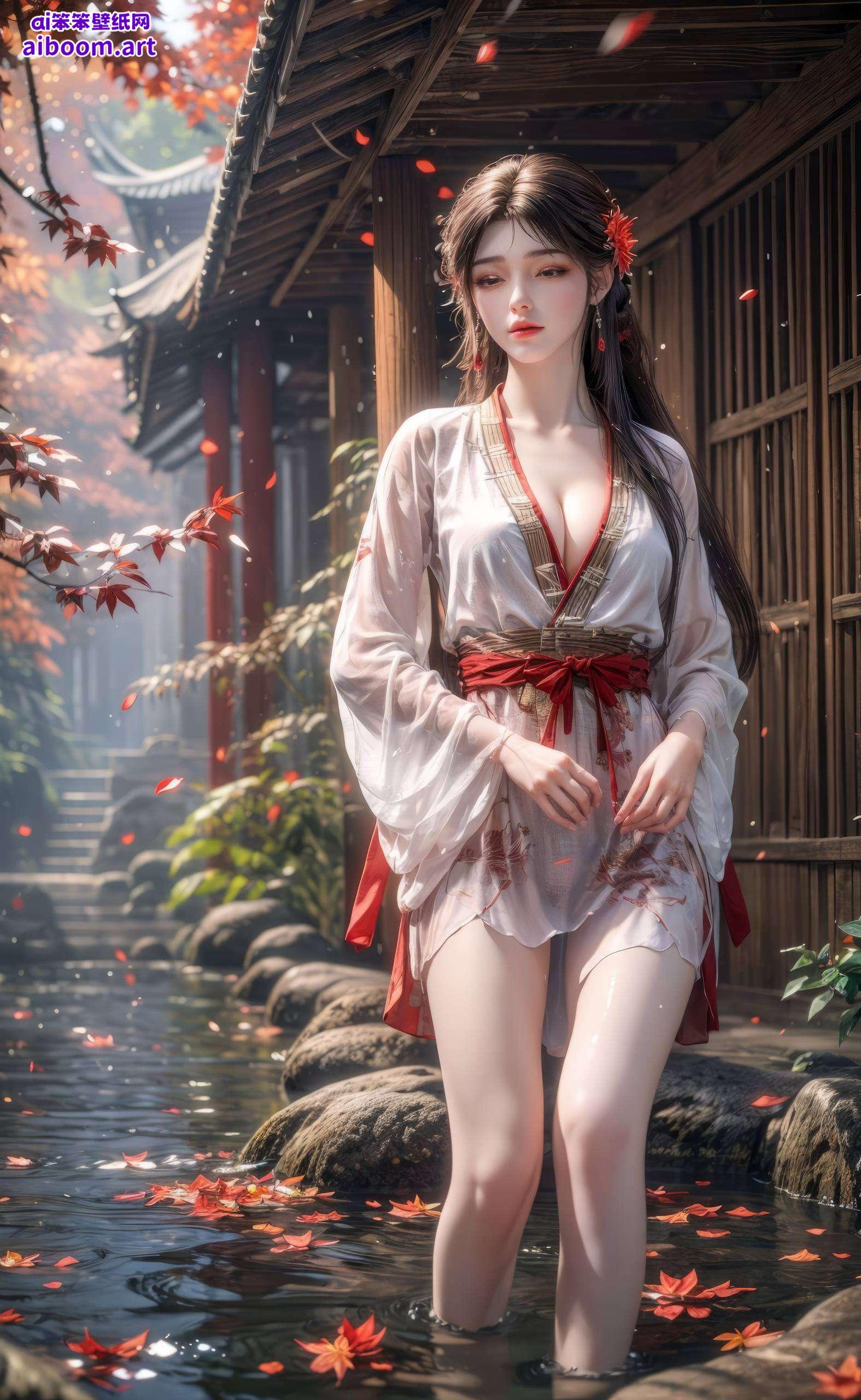 为你的手机桌面增添一抹清新脱俗的风采火灵儿壁纸上半身