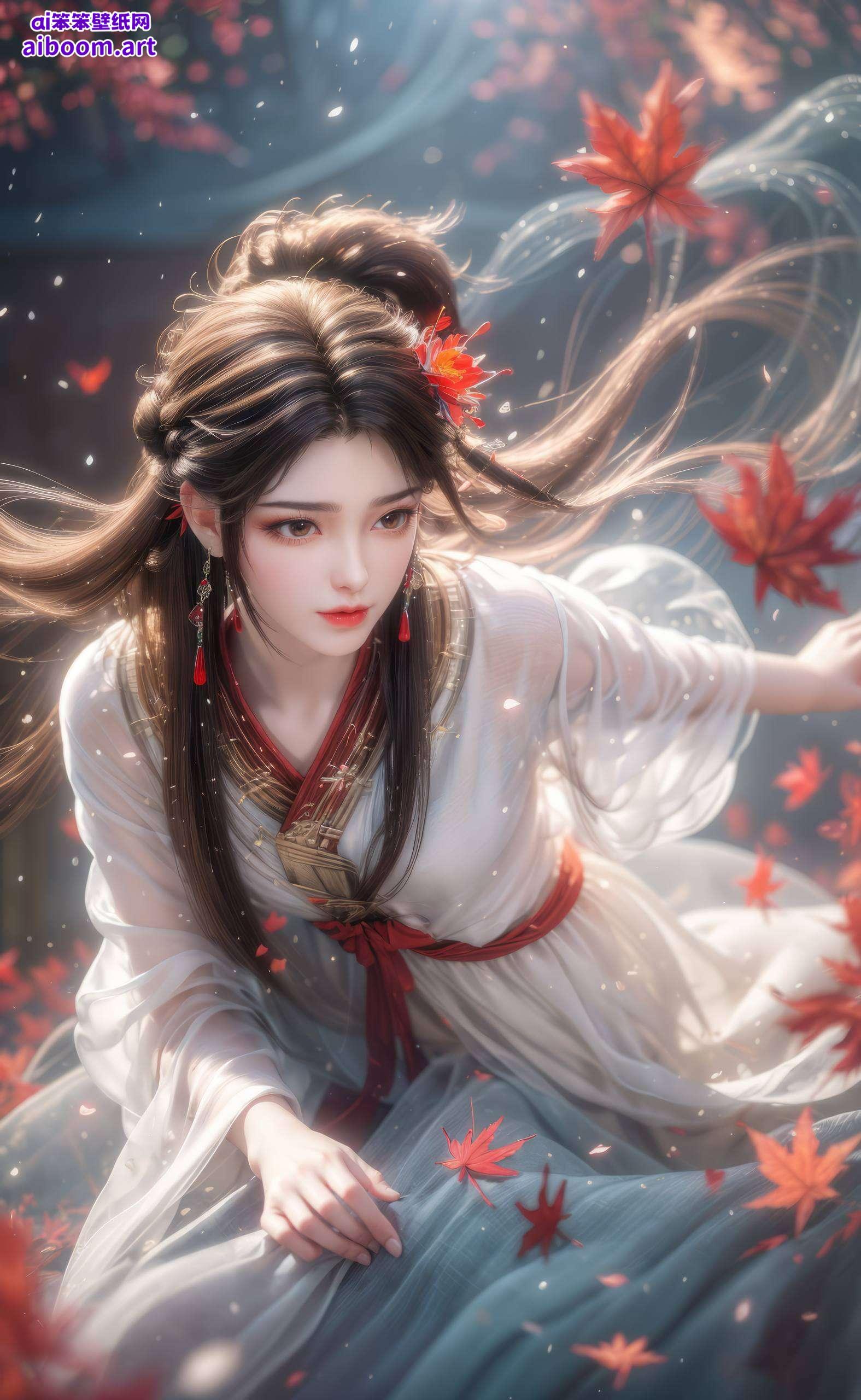 带你进入一个充满幻想的国漫世界融合了细腻的碎花元素