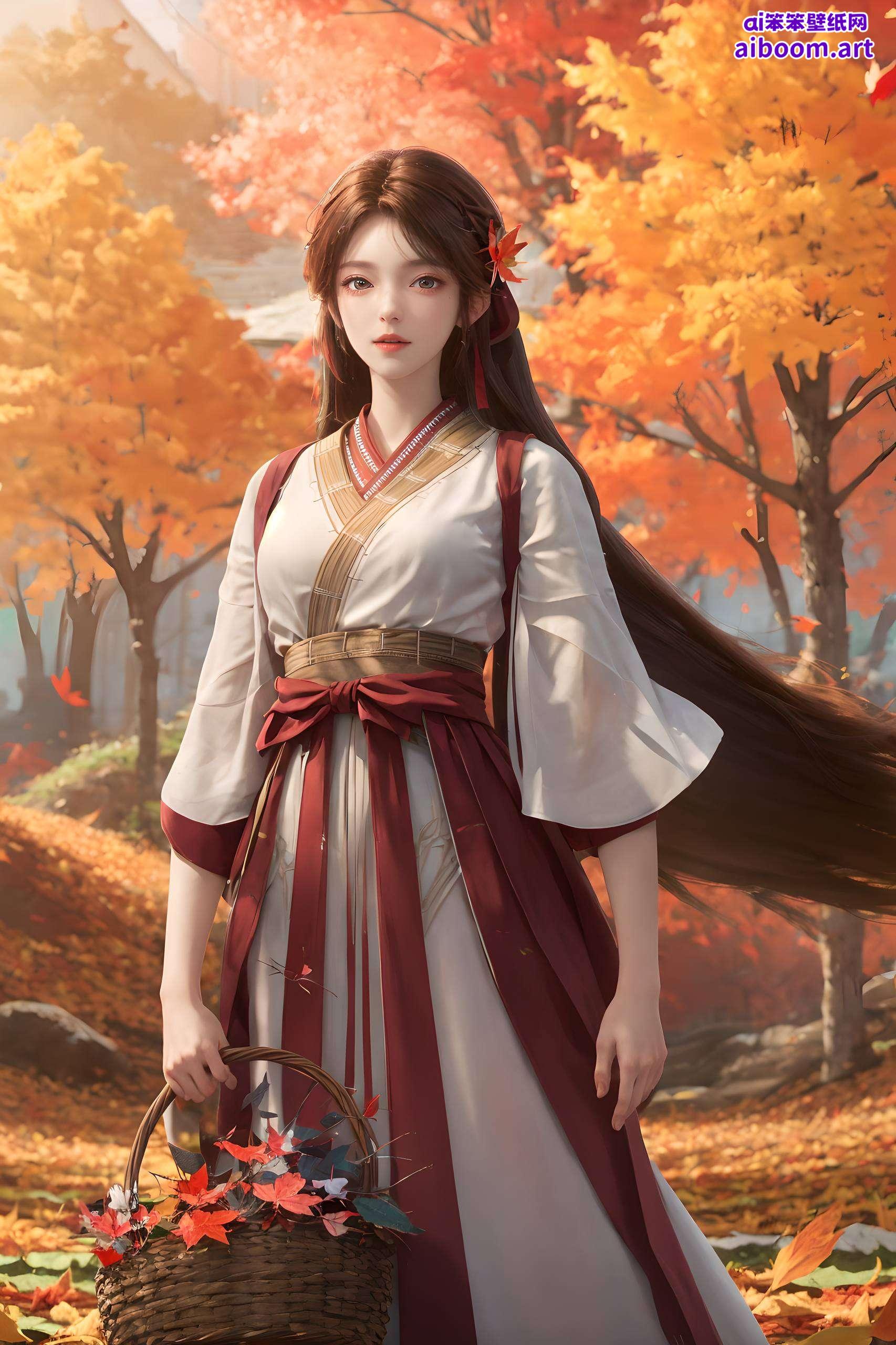 国漫之美搭配细腻的花卉纹理