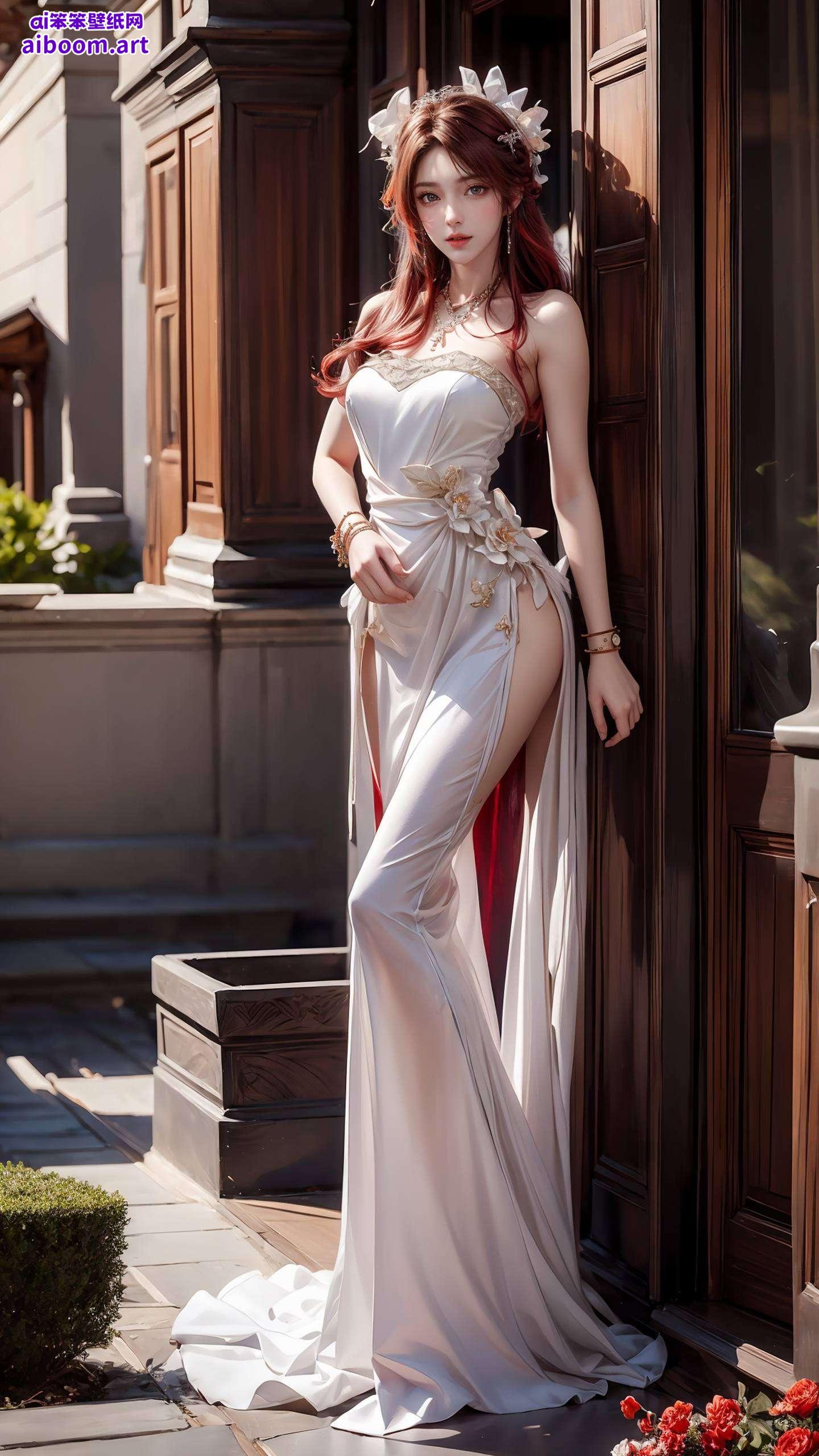 这张渐变手机壁纸绝对不容错过！以国漫美女火灵儿为主题缤纷色彩搭配宽屏设计