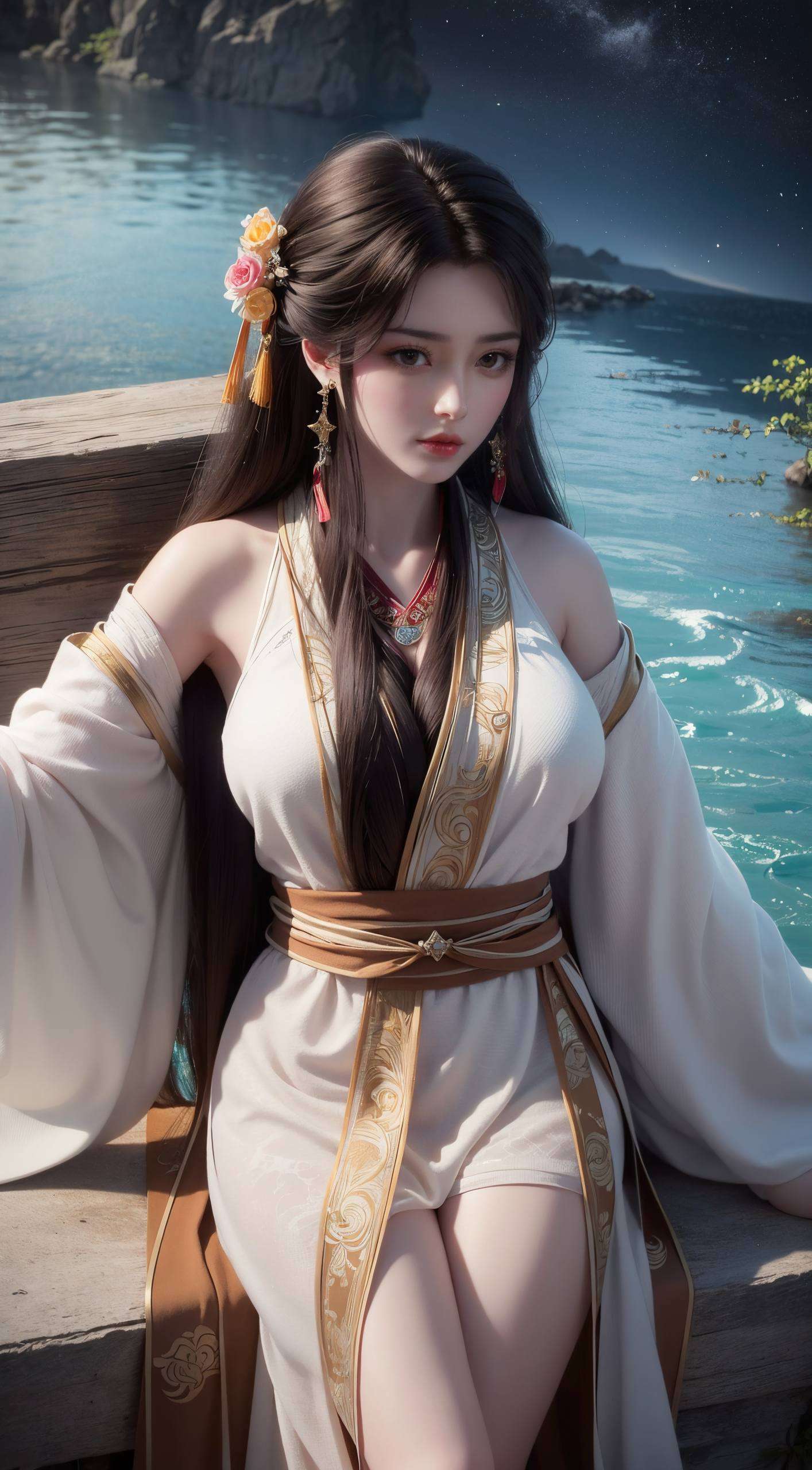 她的每一次出场都如诗如画将她的灵动身姿与桑叶的翠绿交织