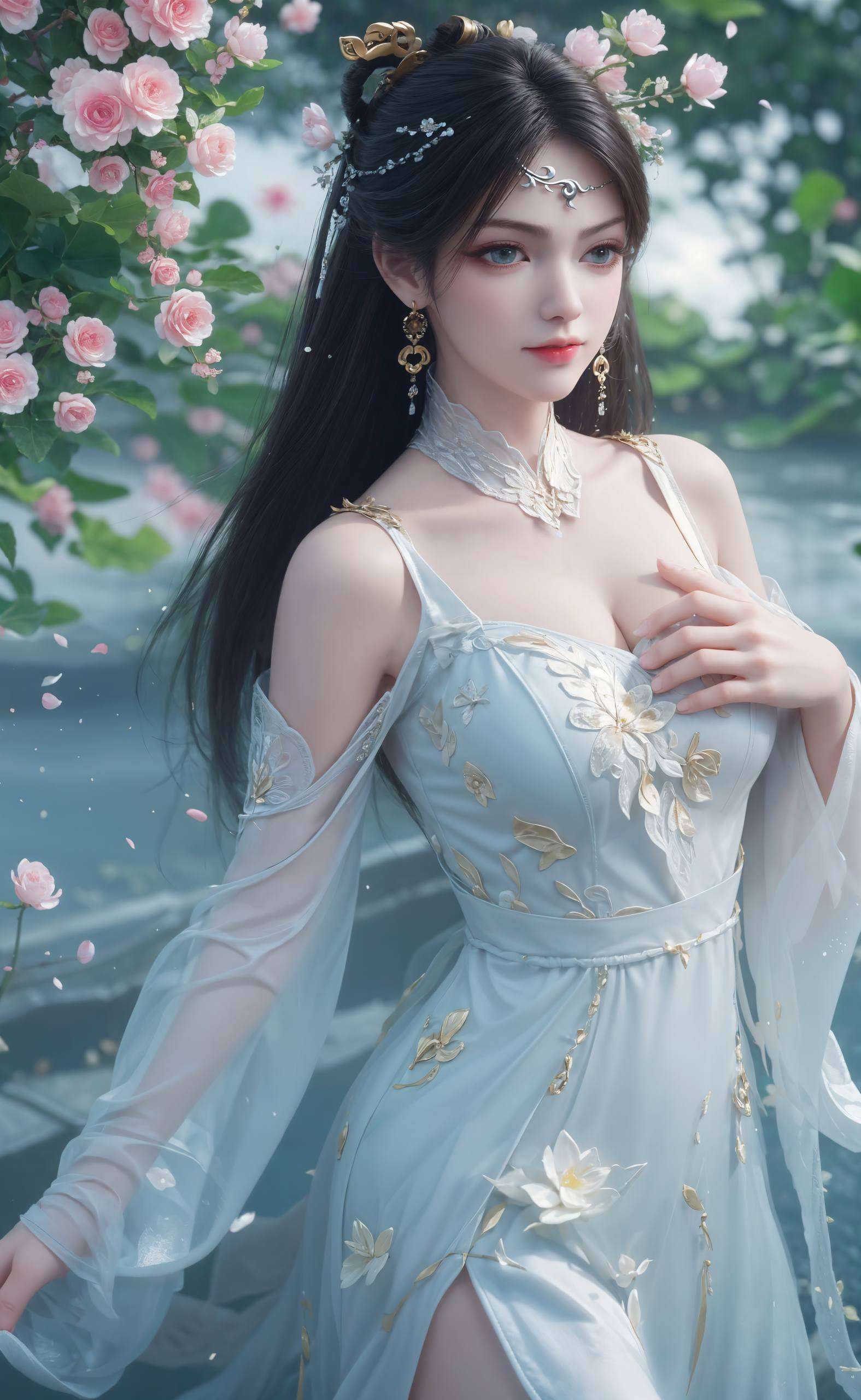 金瓶儿限定壁纸让这位AI美女成为你手机屏幕上的一道亮丽风景线