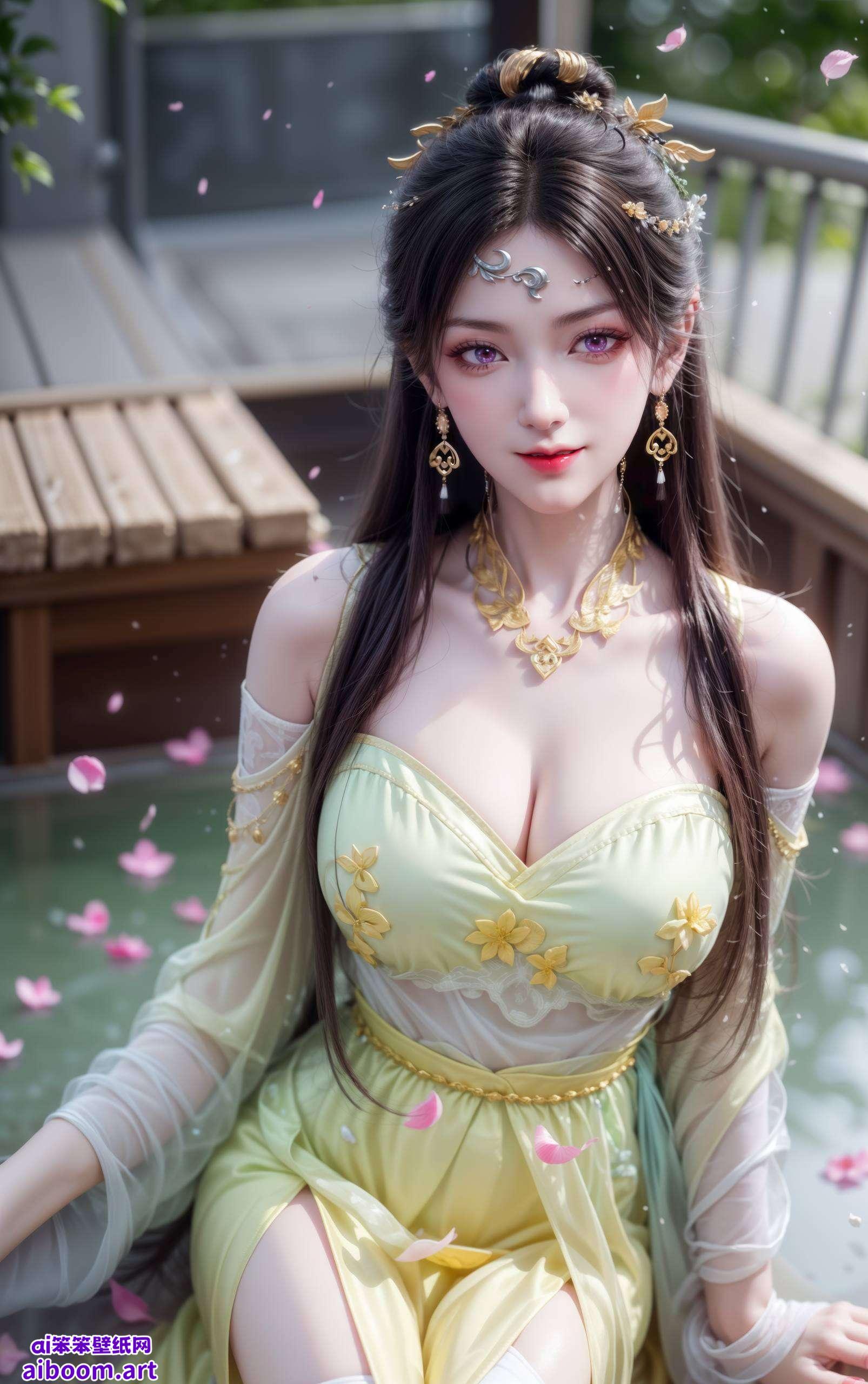 可爱壁纸为你带来清新田园风搭配金瓶儿俏皮的微笑