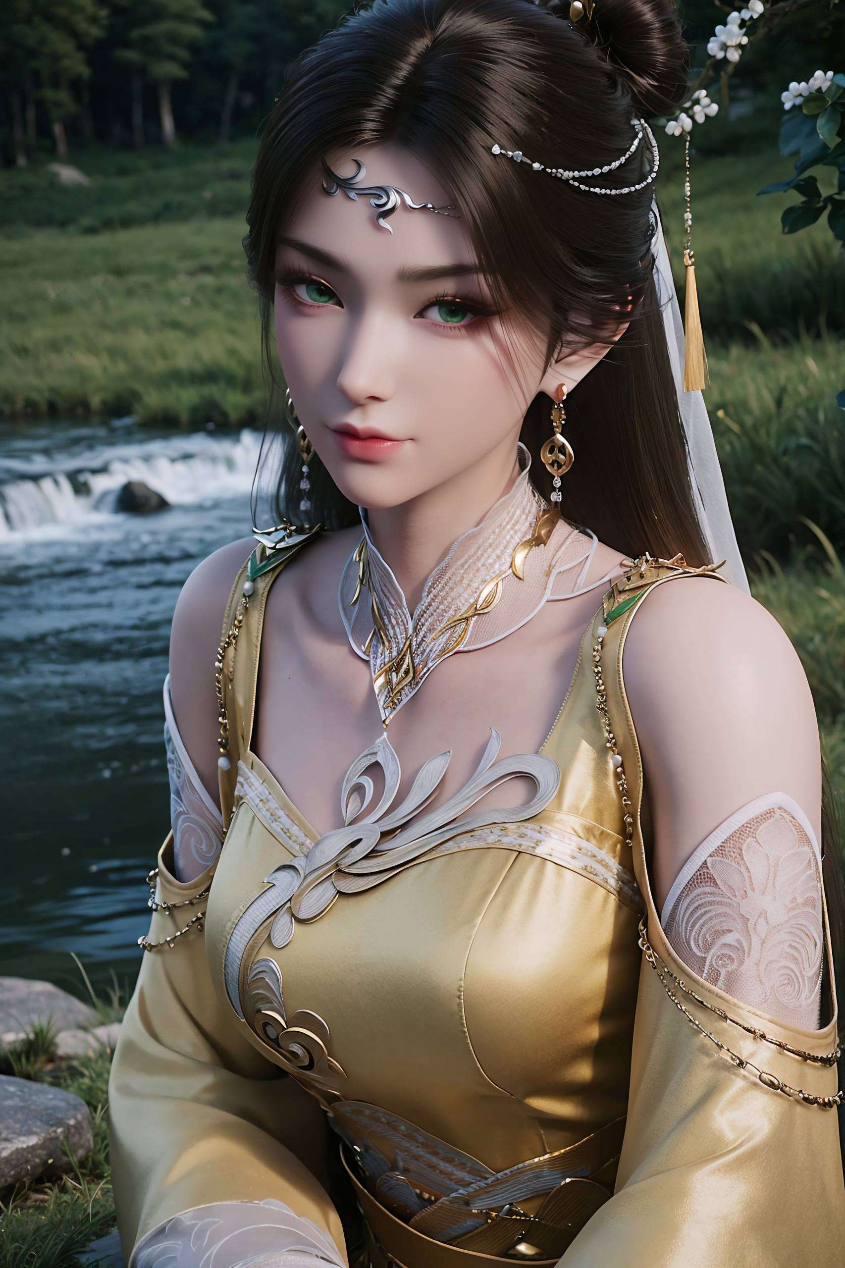 国漫美女AI的魅力展现细腻笔触勾勒出独特风采