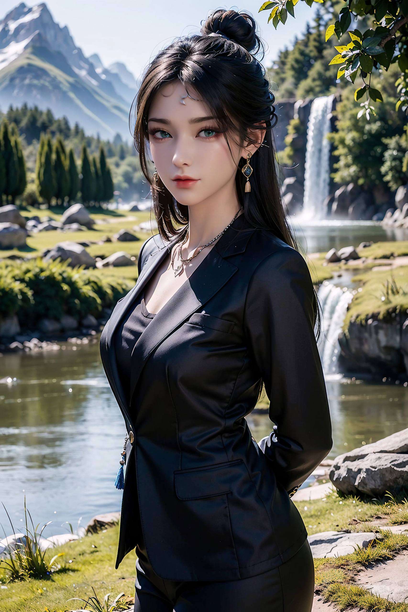 这张壁纸以国漫女主金瓶儿的简笔画形象为灵感既养眼又温馨