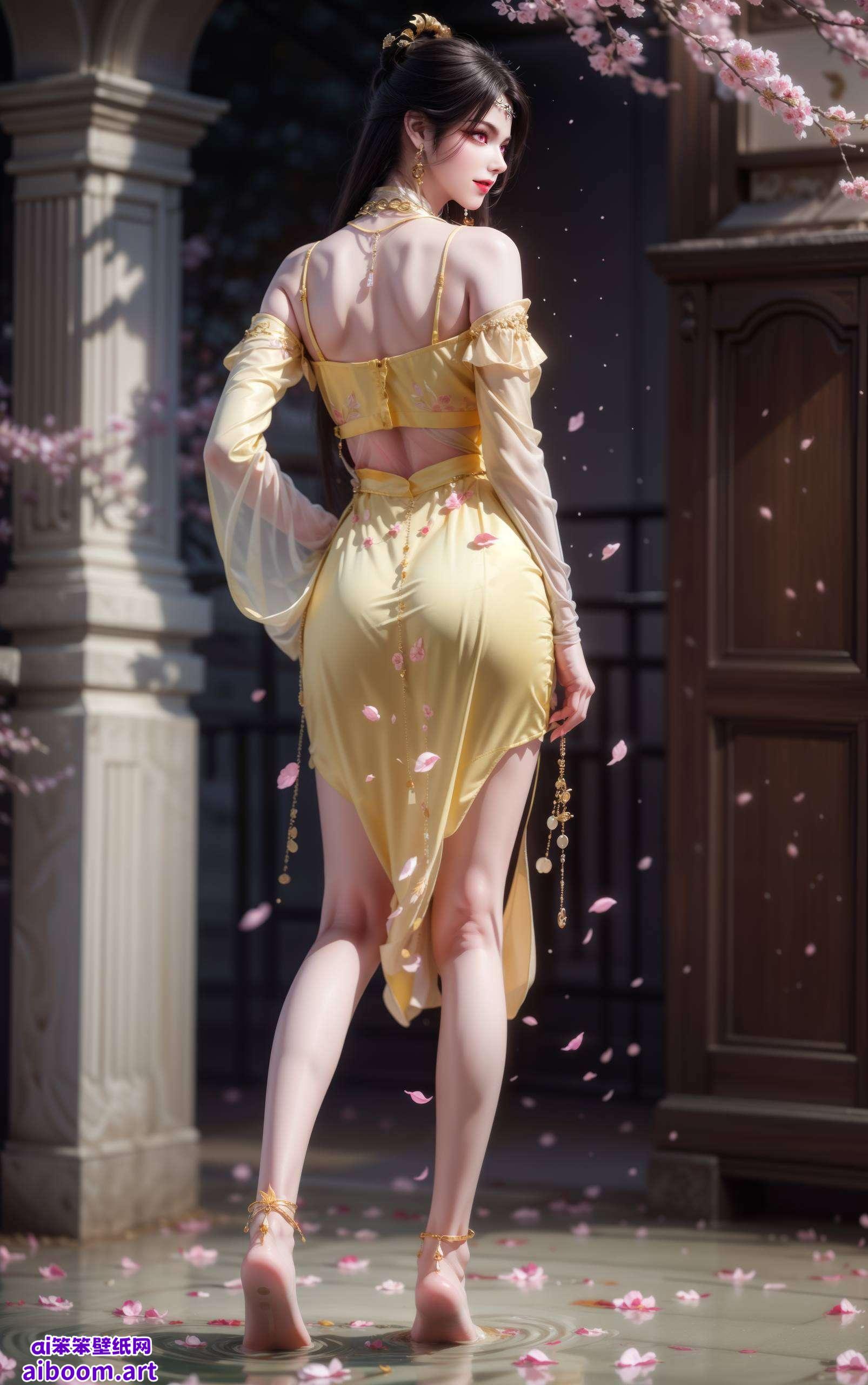 金瓶儿身着华丽服饰图中