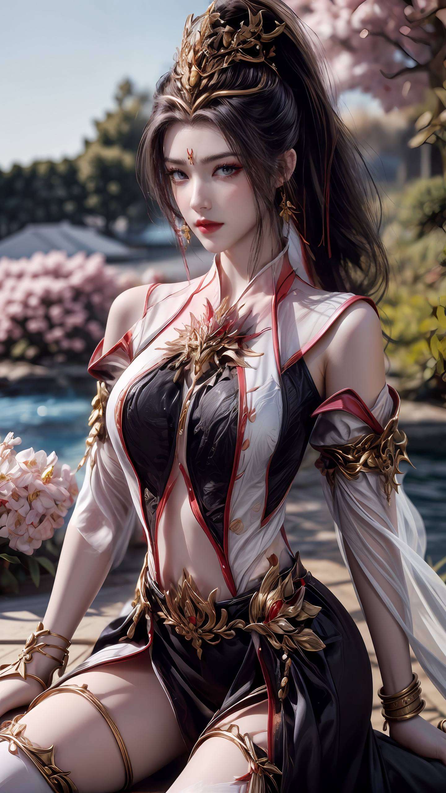 以1080p的高清画质她的形象跃然于壁纸之上