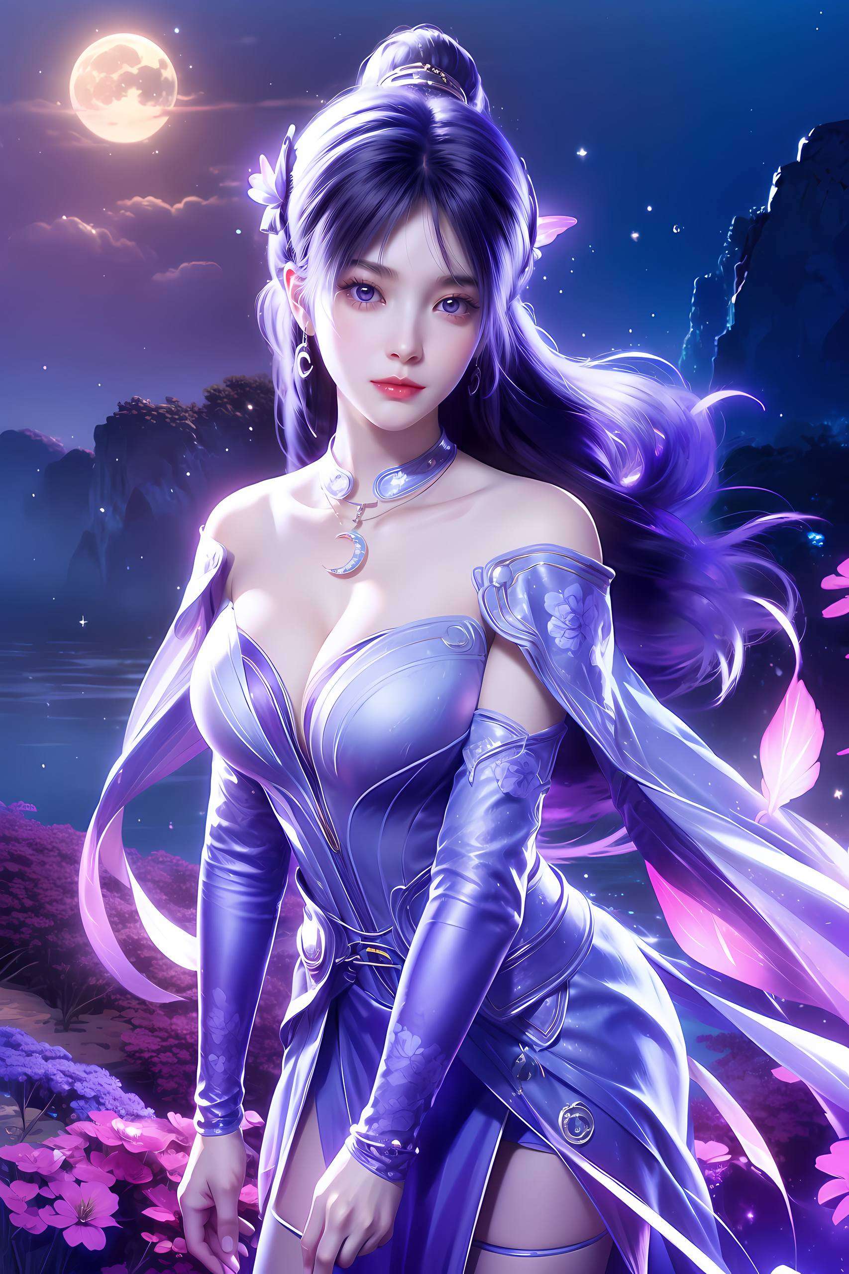 眼神中流露出深邃的宇宙星辰每一次点亮屏幕