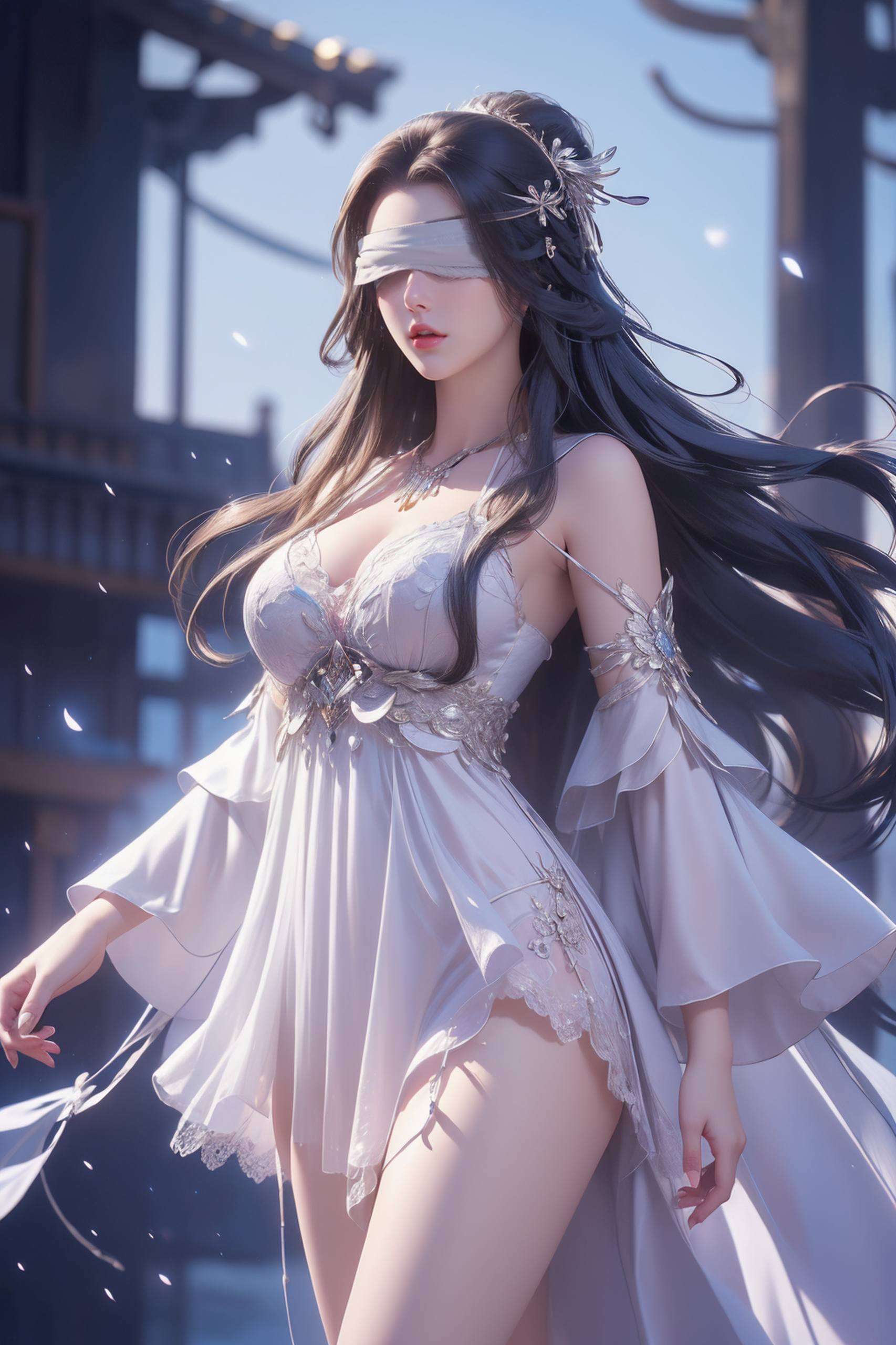 这张兰若泳装高清壁纸将国漫美女的魅力展现得淋漓尽致