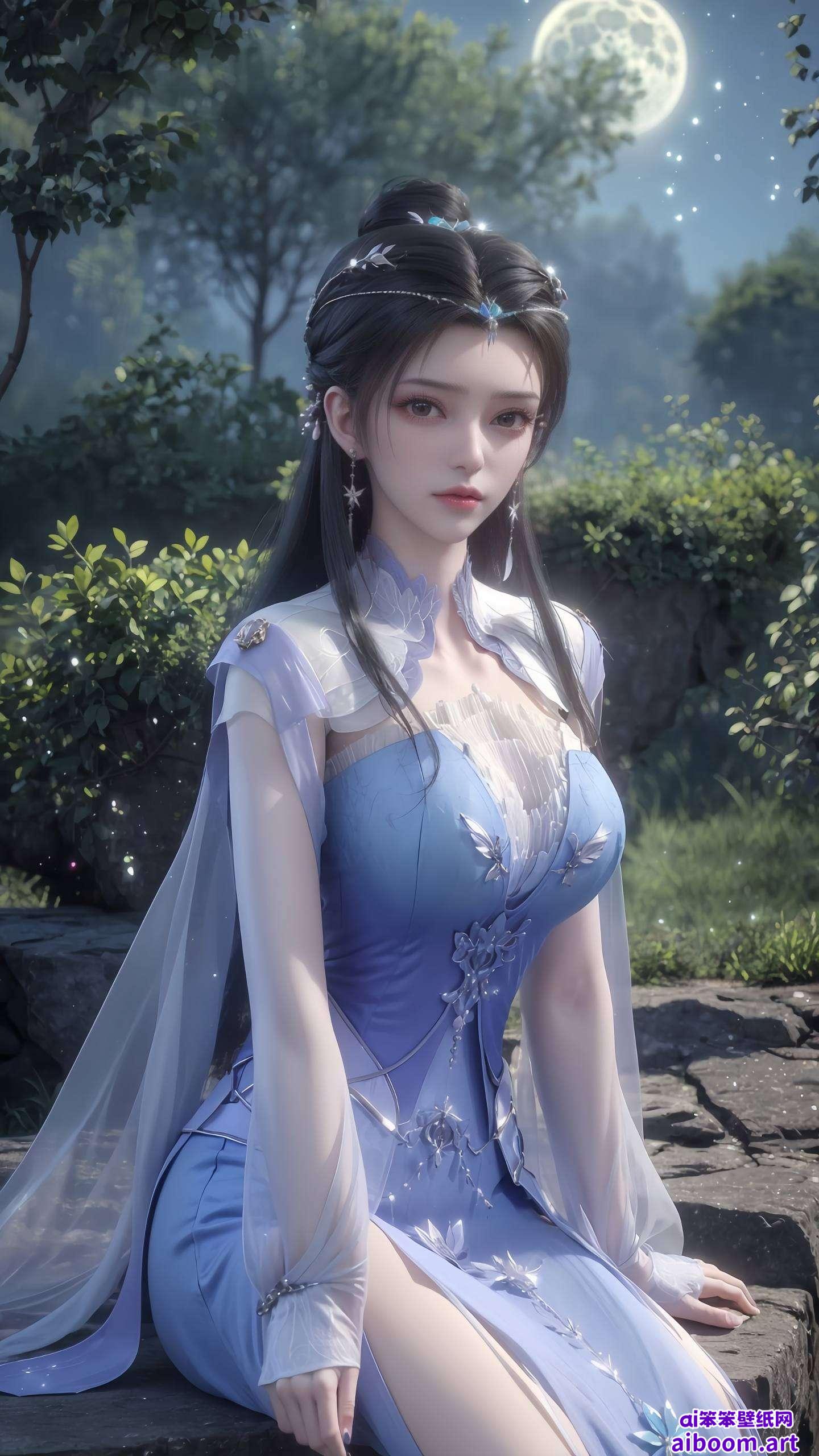 感受静谧与温柔的交融邂逅AI绘制的李慕婉