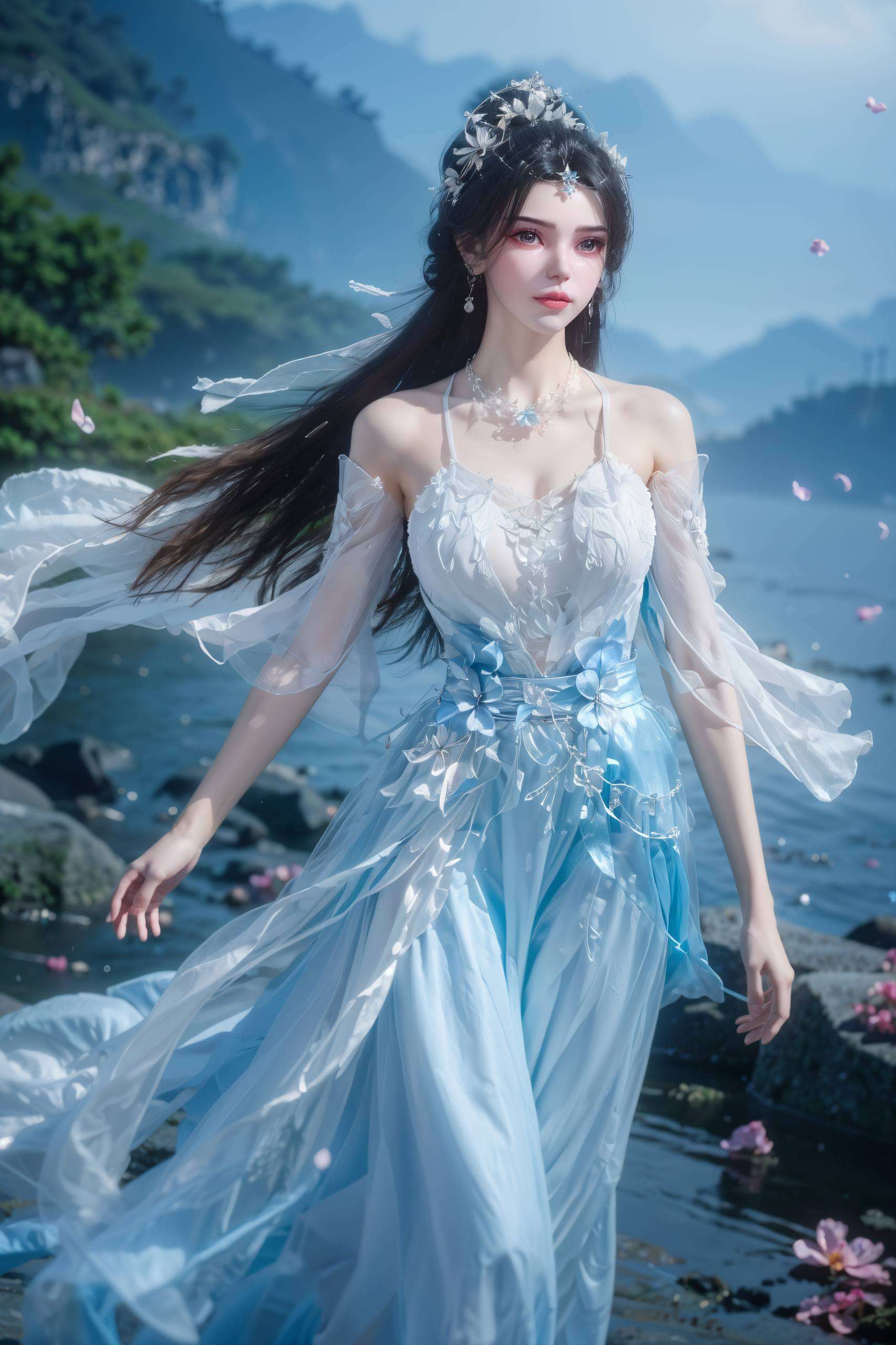 AI国漫女神李慕婉高清全屏壁纸带来视觉盛宴