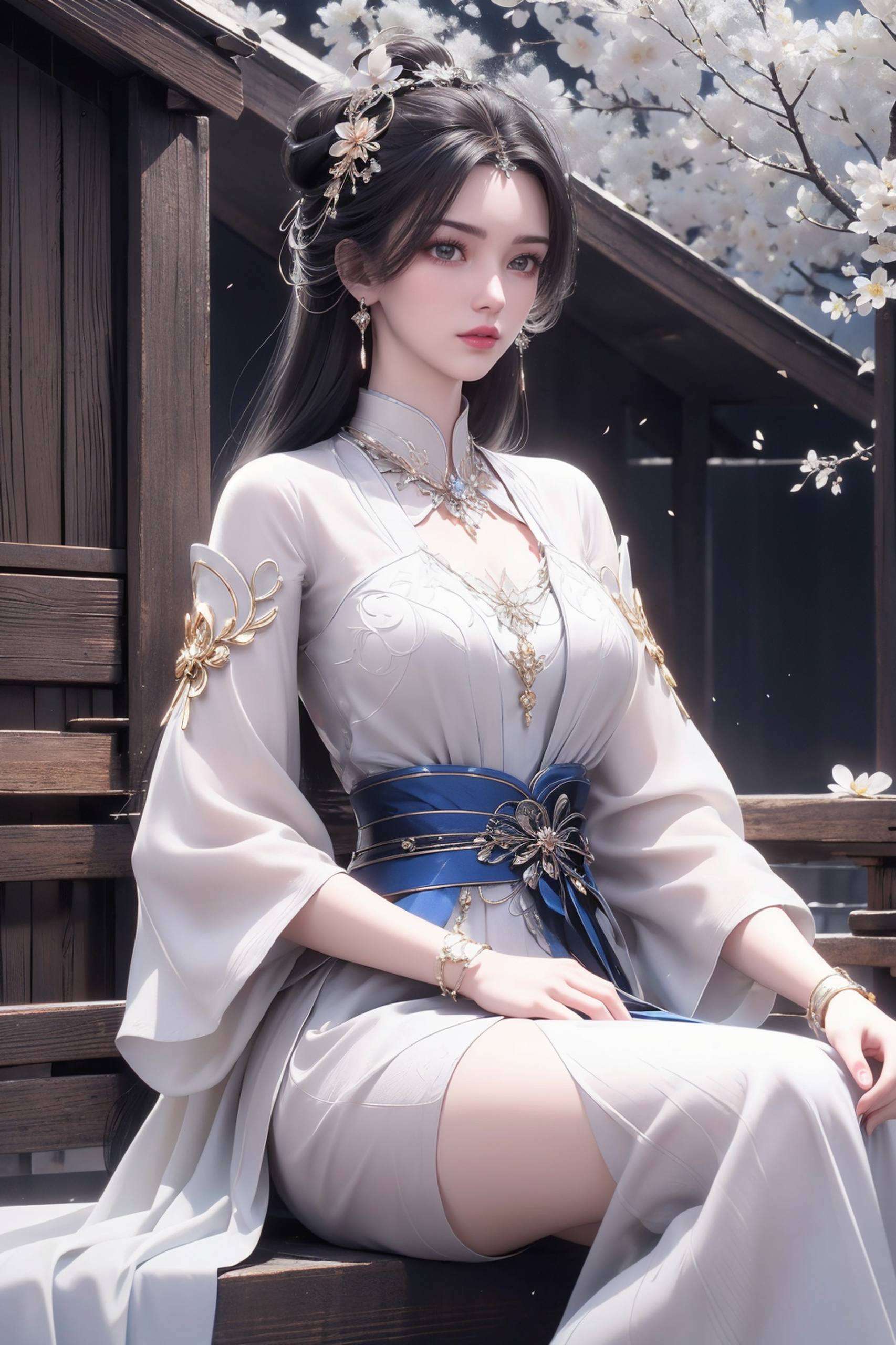 这张特写点阵手机国漫美女炫彩壁纸以李慕婉平板高清形象为主题