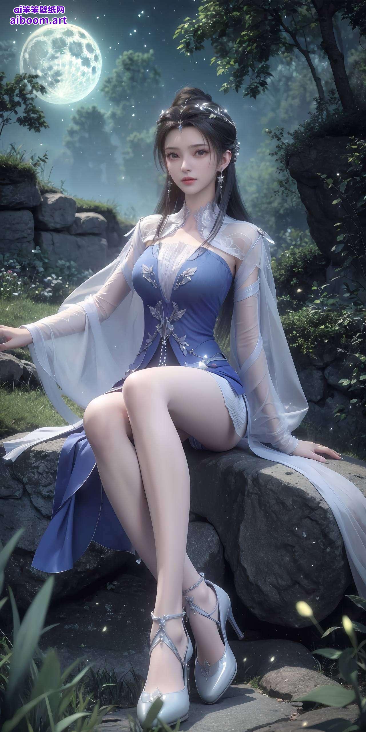 细腻描绘了国漫女神的柔美神态采用对称2K分辨率