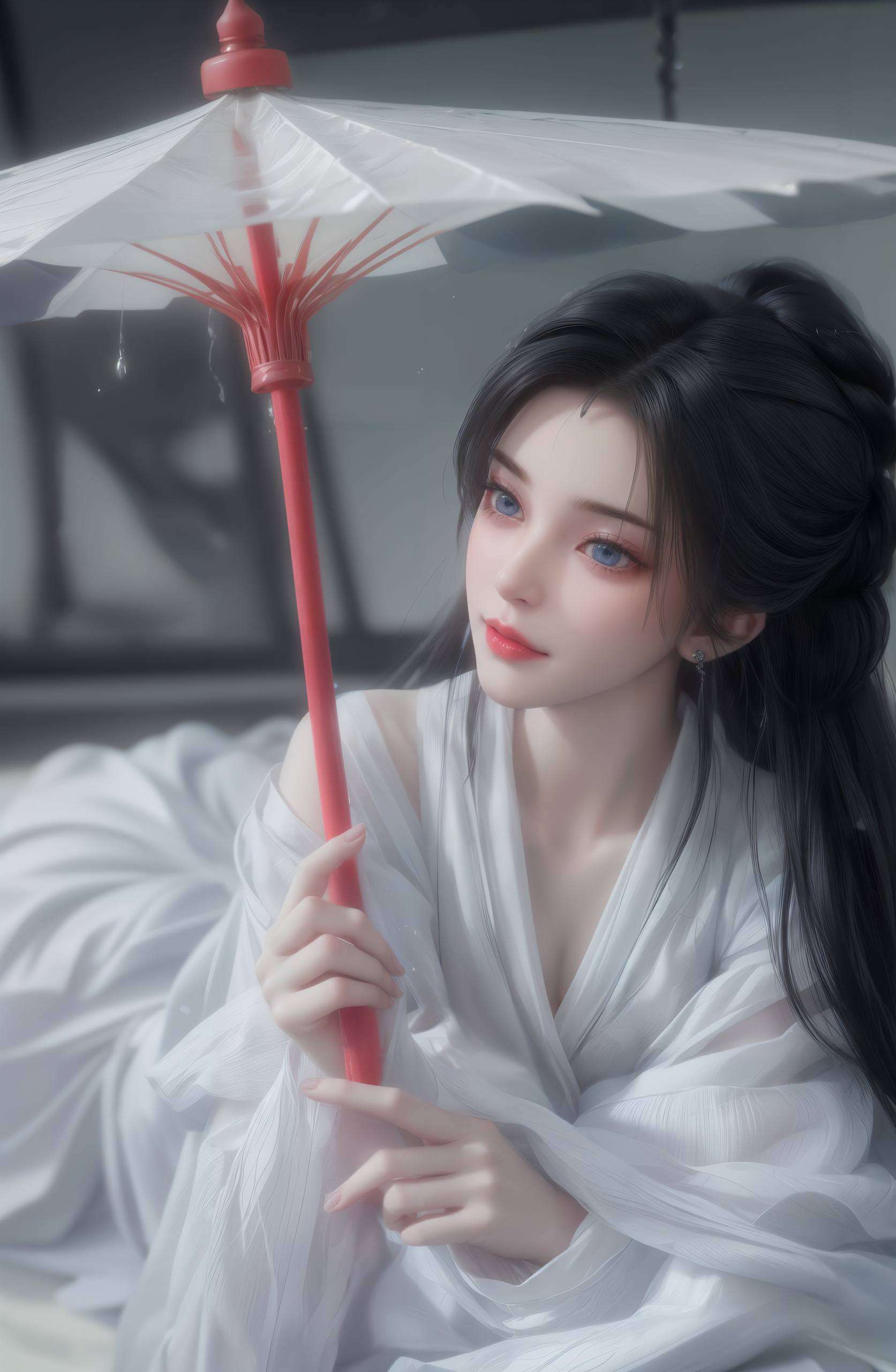 这张AI绘画人物表情参考图每一细节都精致入微