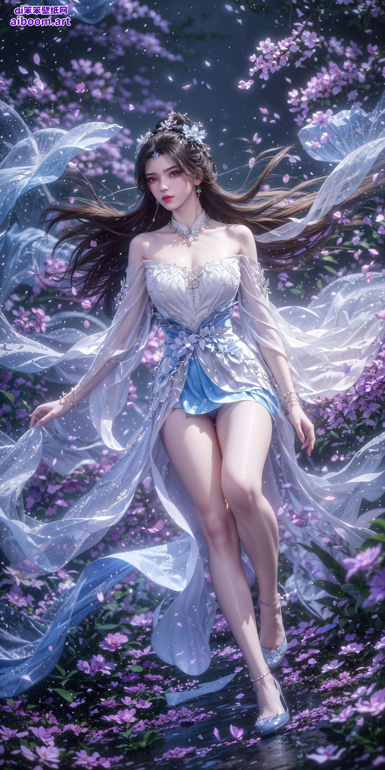 高清AI动作素材捕捉了她每一个优雅的动作以其绝世容颜