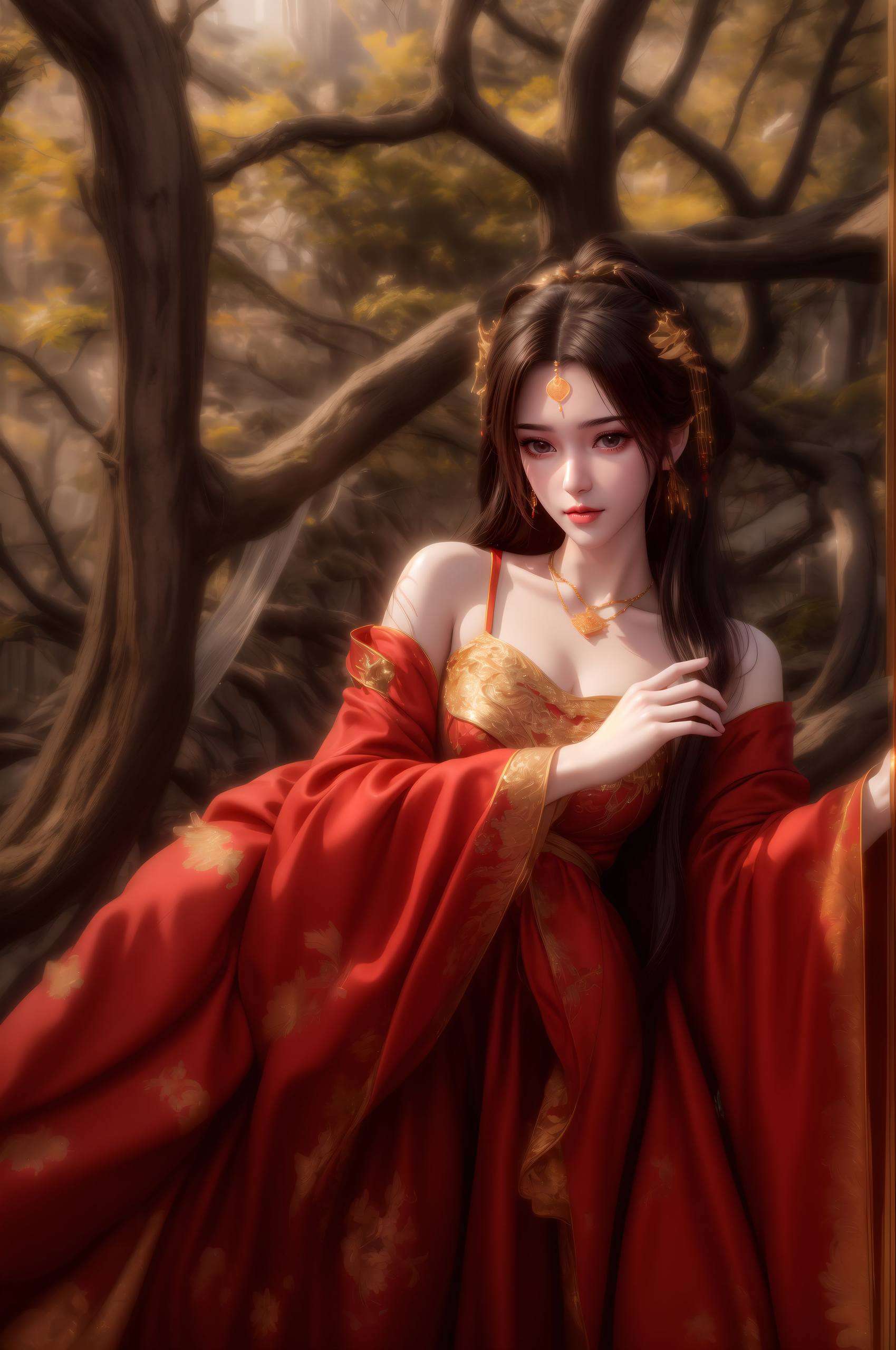 如今以4K超清画质呈现在你的桌面！这张国漫女主AI同人壁纸将她的灵动与婉约完美展现