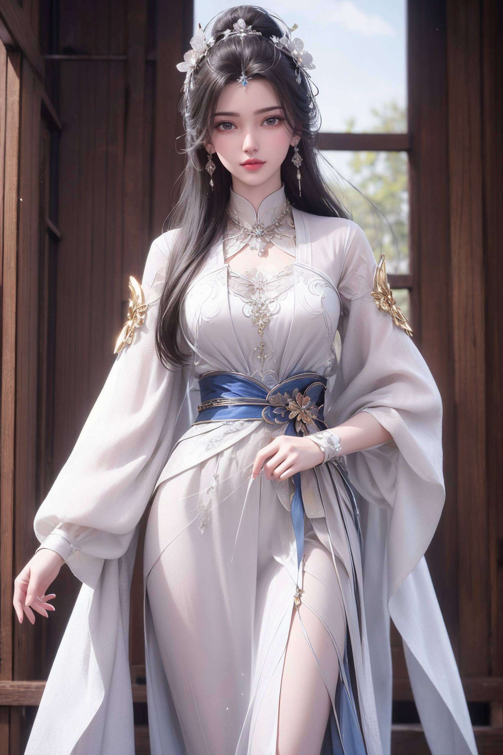 李慕婉的古香古色形象跃然纸上宛如穿越时空的画卷