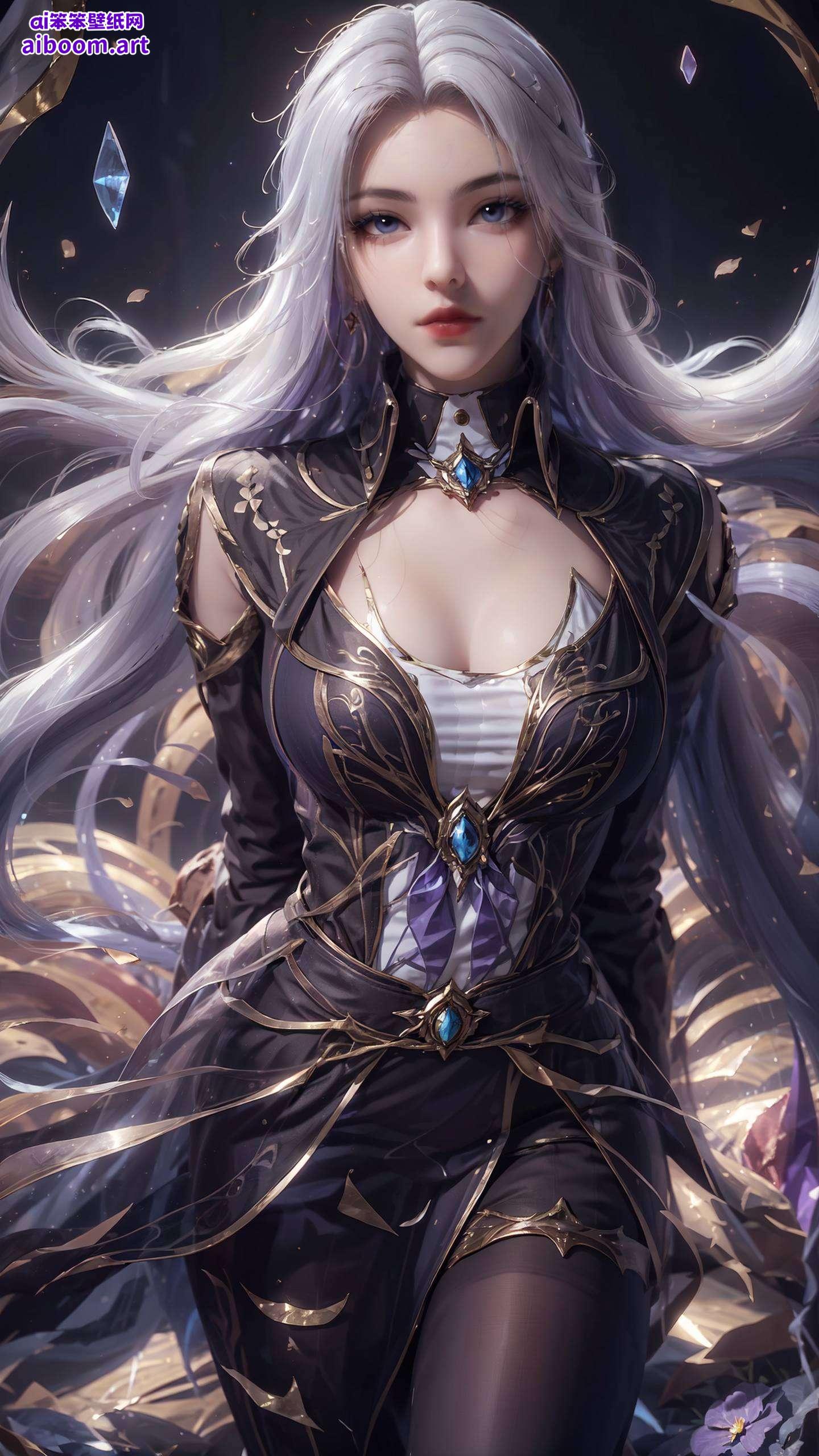 将她的美艳与平板简洁的风格完美融合这张4K超清壁纸