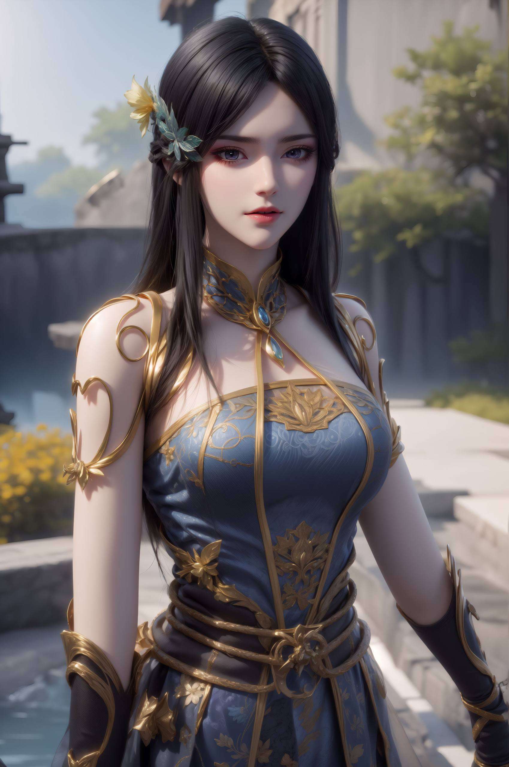 这张高清AI人物特写素材专为护眼壁纸设计
